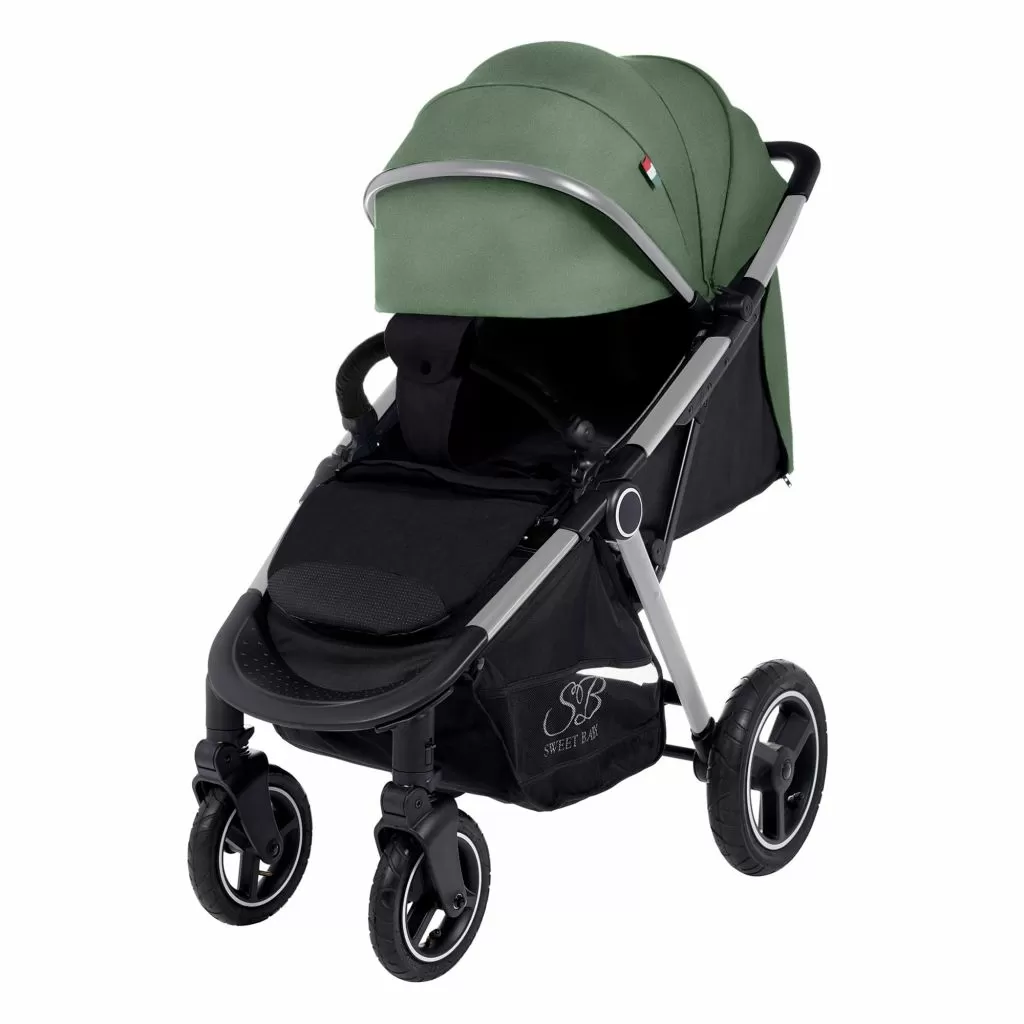 Прогулочная коляска Suburban Compatto Silver Green (Air)