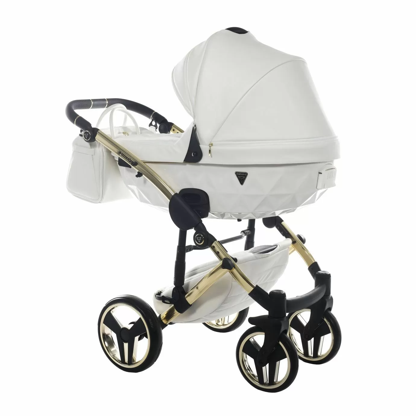 Коляска Junama Diamond Individual V3 white/gold