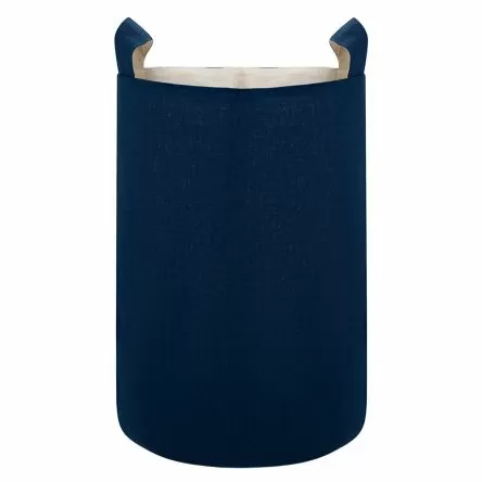 Тканевая корзина из синего льна