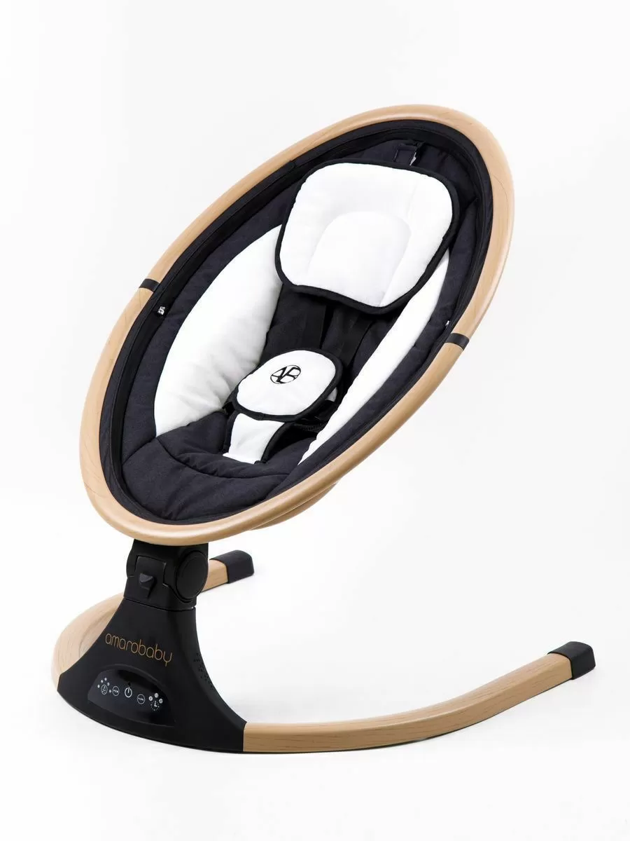 Электронные качели детские AMAROBABY ERGO SWING, черный
