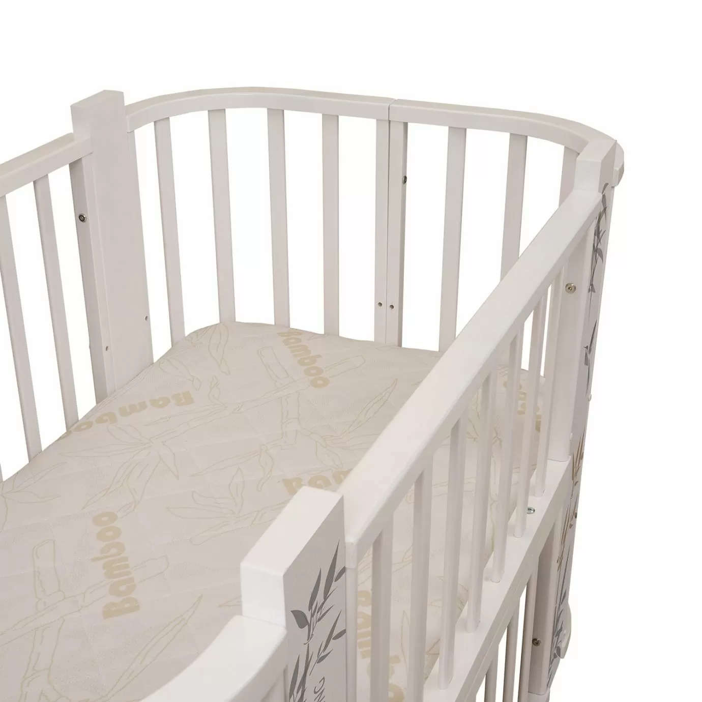 Кровать детская "Indigo "Green Line" 5 в 1 с поперечным маятником бамбук