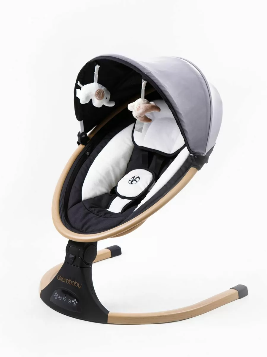 Электронные качели детские AMAROBABY ERGO SWING, черный
