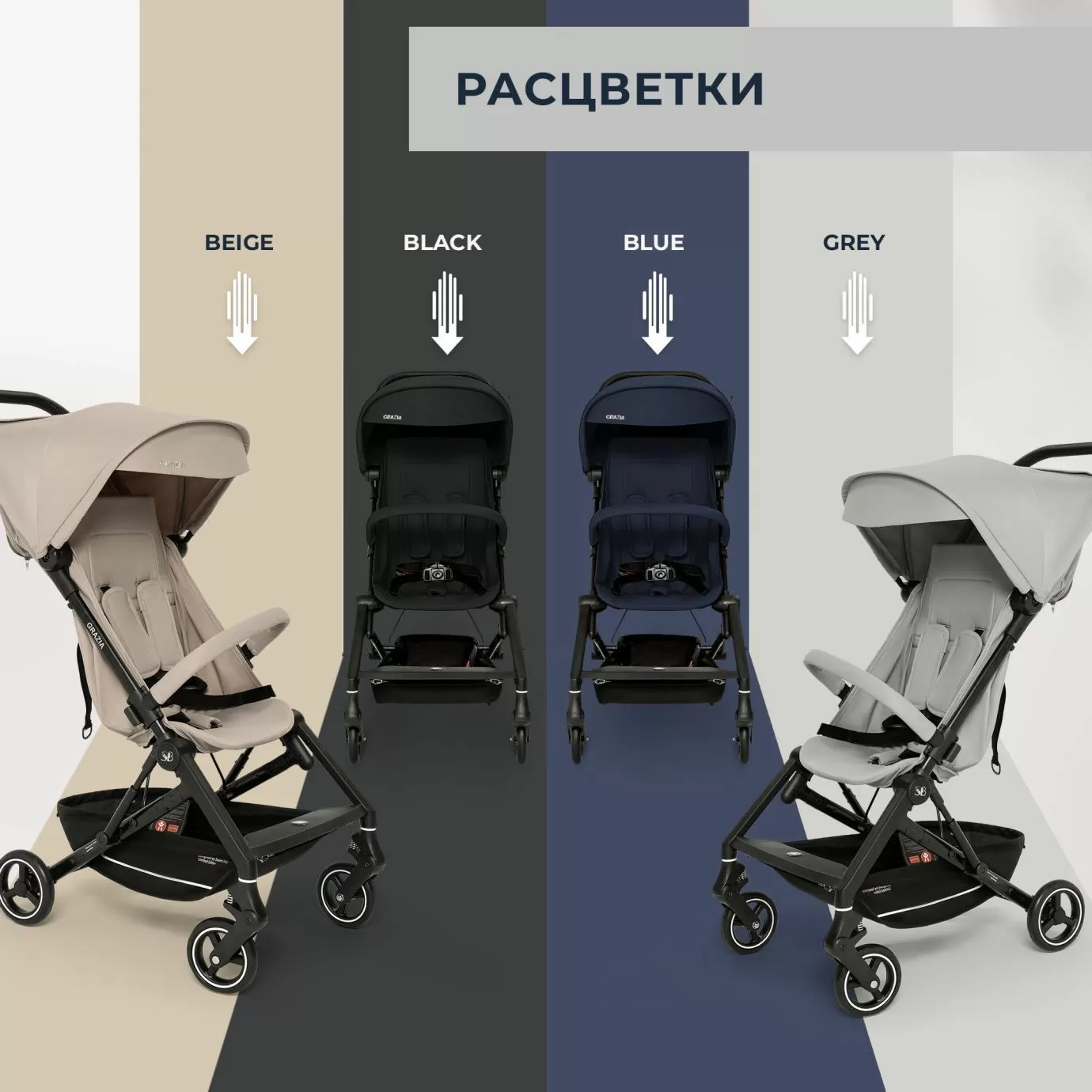 Прогулочная коляска Sweet Baby Grazia Grey