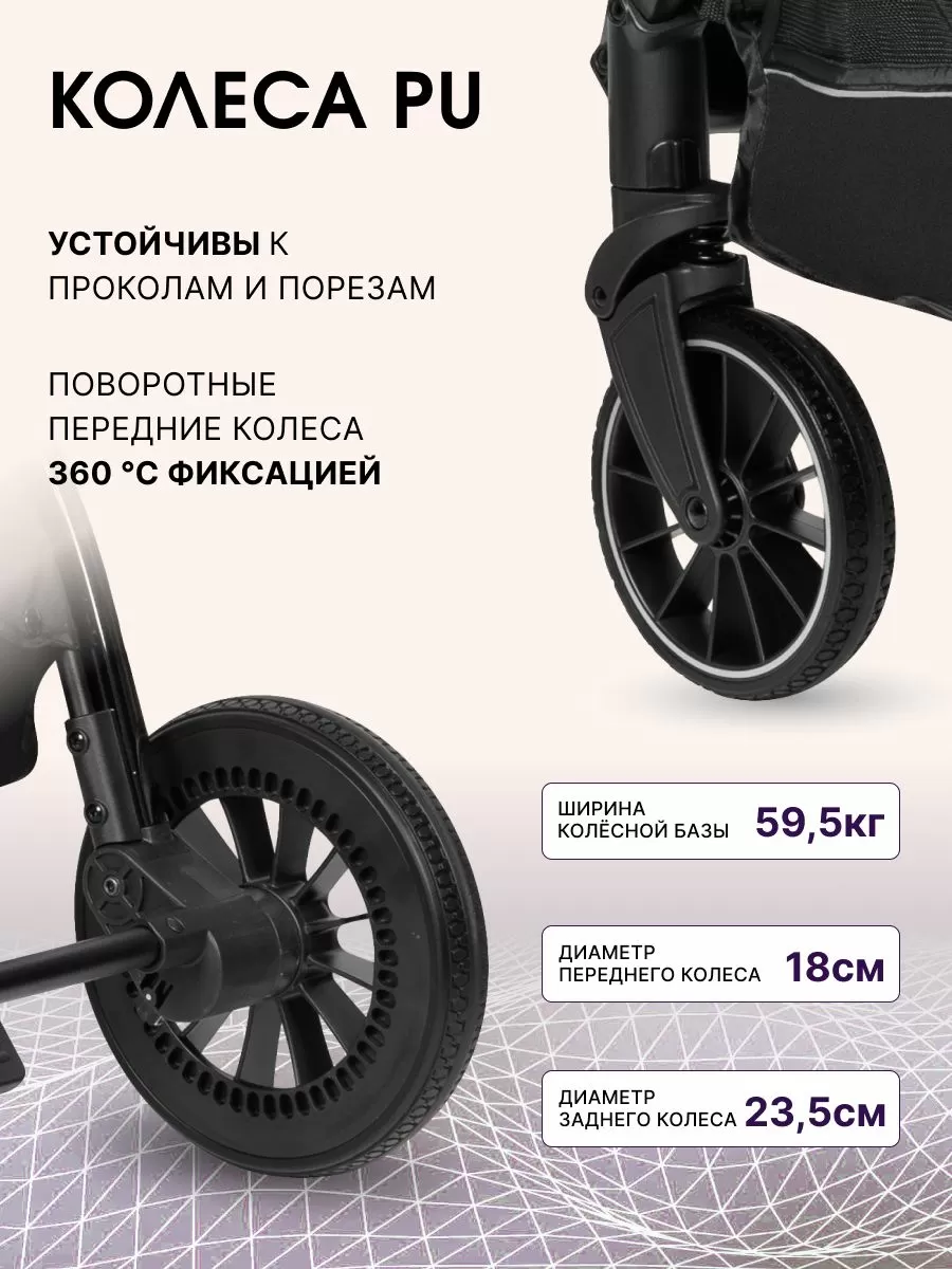 Коляска 2 в 1 Farfello Camille Comfort черный