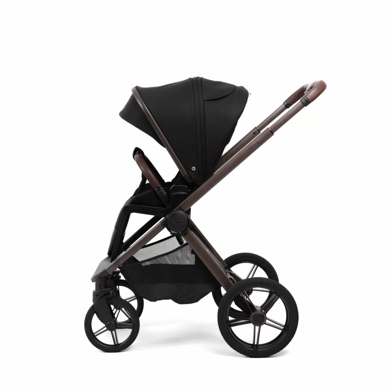 Коляска 2в1 Peppy Monaco Thermo Black (рама серо-коричневая)