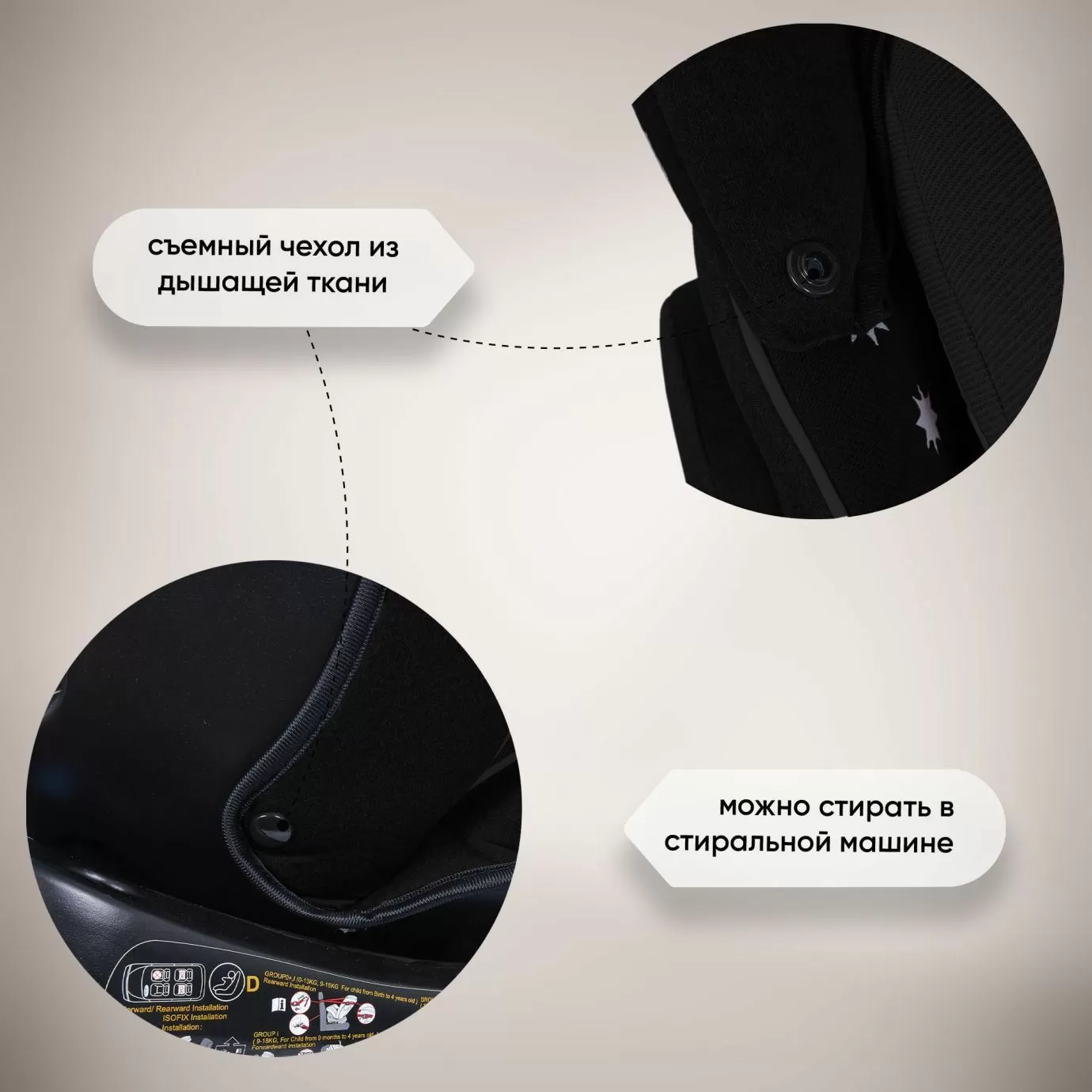 Автокресло группа 0123 (0-36) Fortuna 360 SPS Isofix Black
