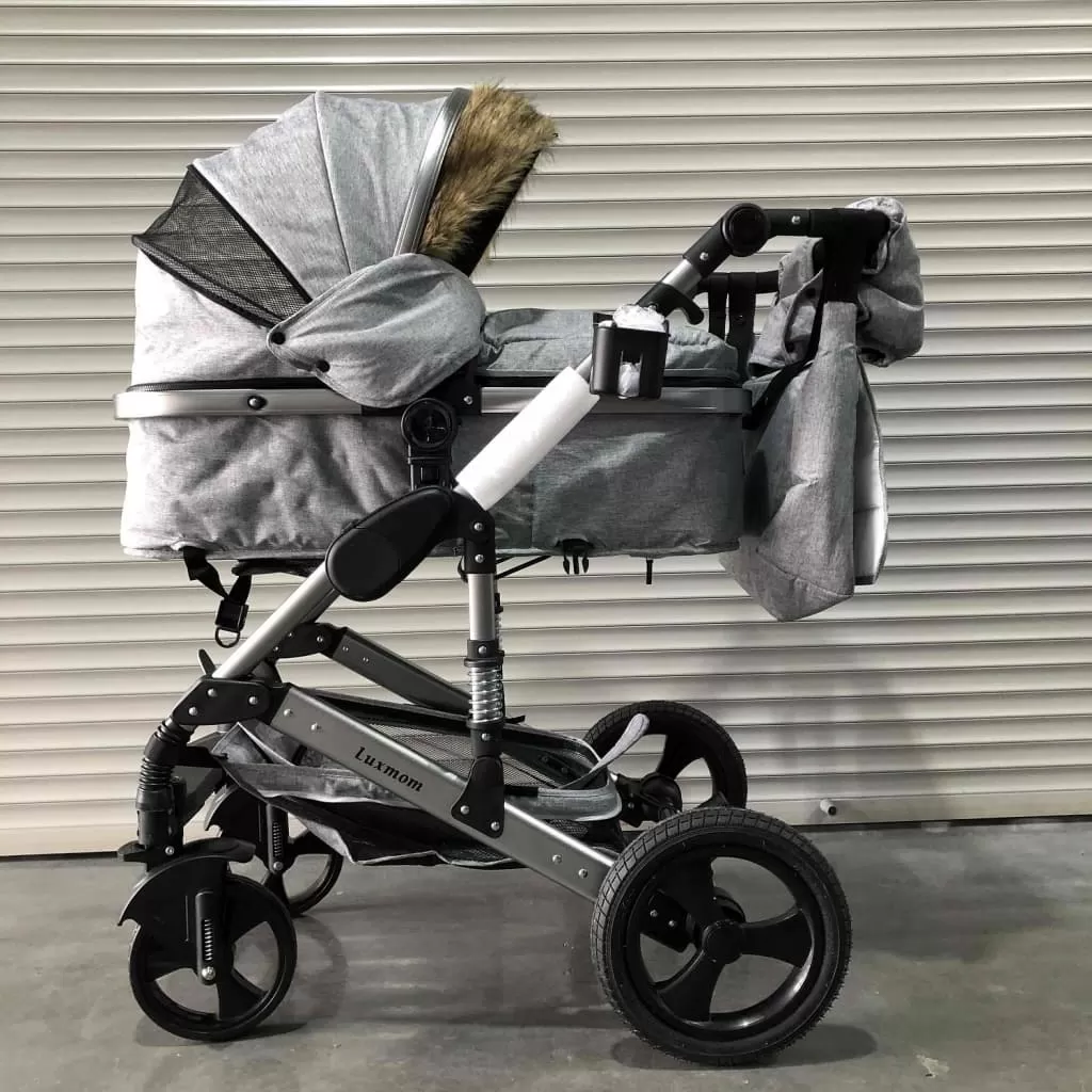 Коляска Luxmom 555 2в1 серый