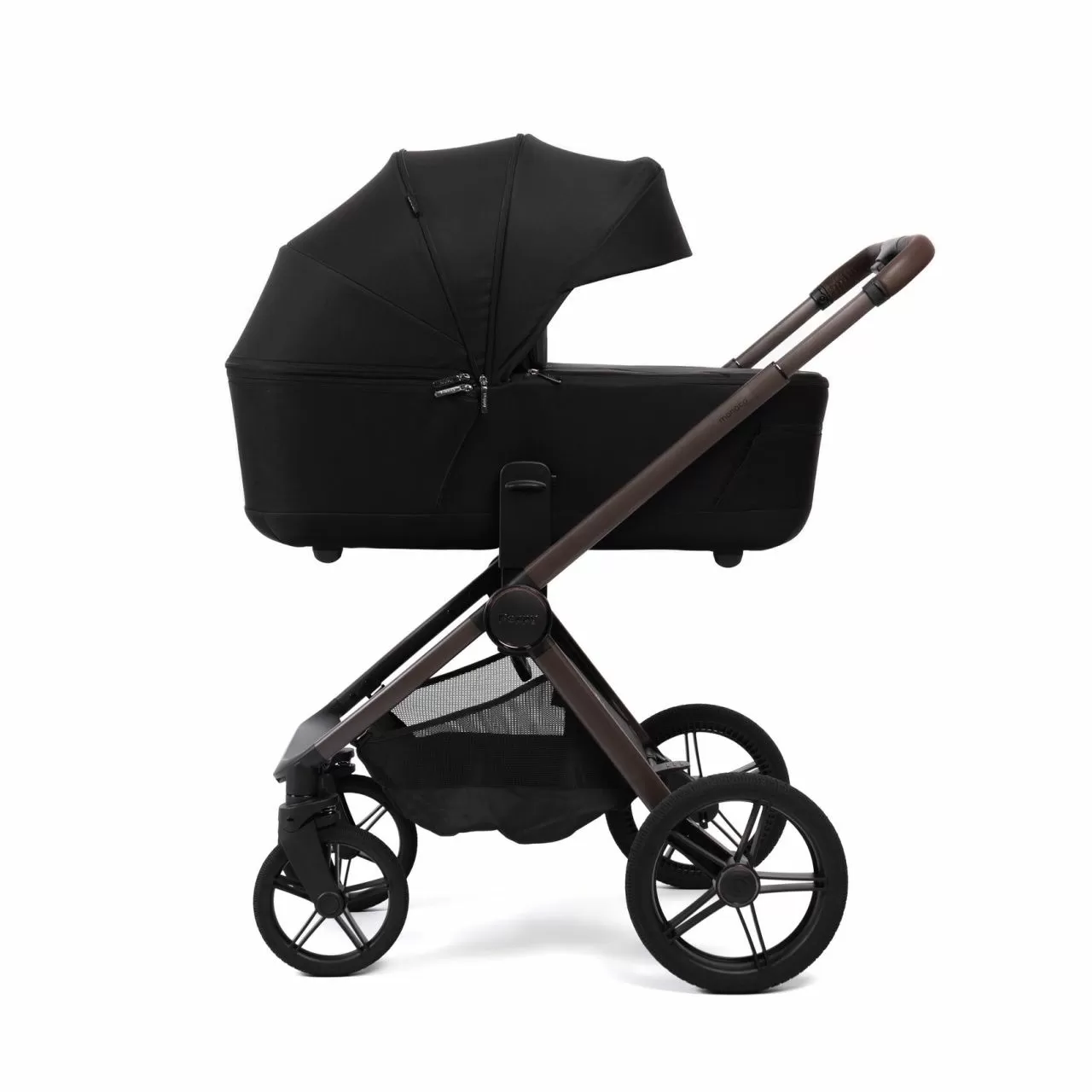 Коляска 2в1 Peppy Monaco Thermo Black (рама серо-коричневая)