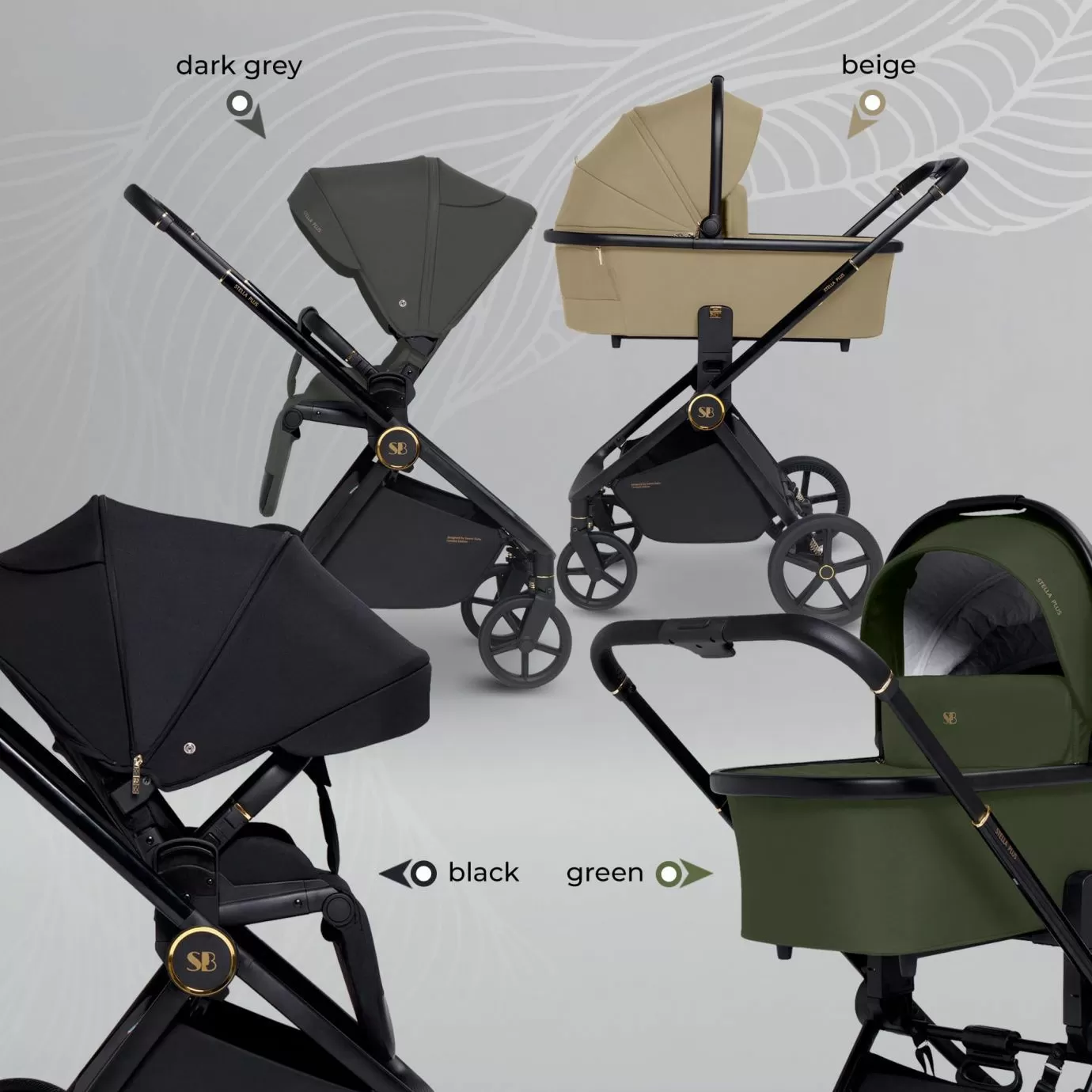 Коляска Sweet Baby Stella Plus Dark Grey