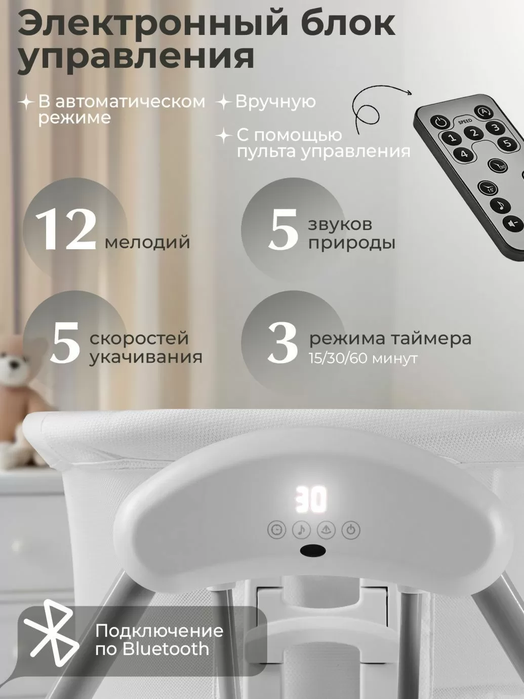 Колыбель Sweet Baby Melodia White
