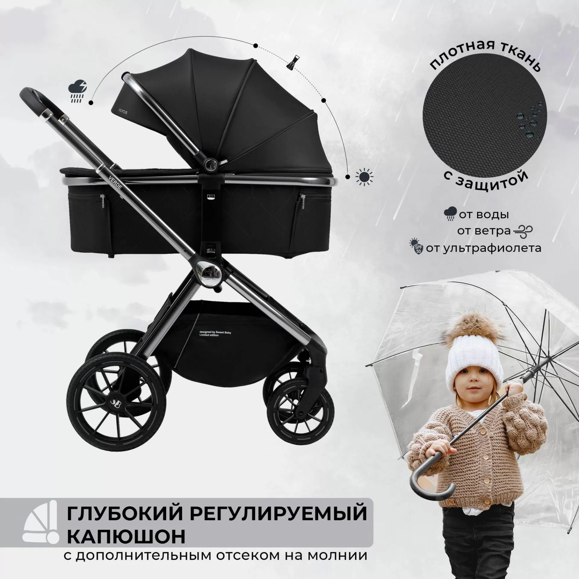 Коляска Sweet Baby Verde Silver Black