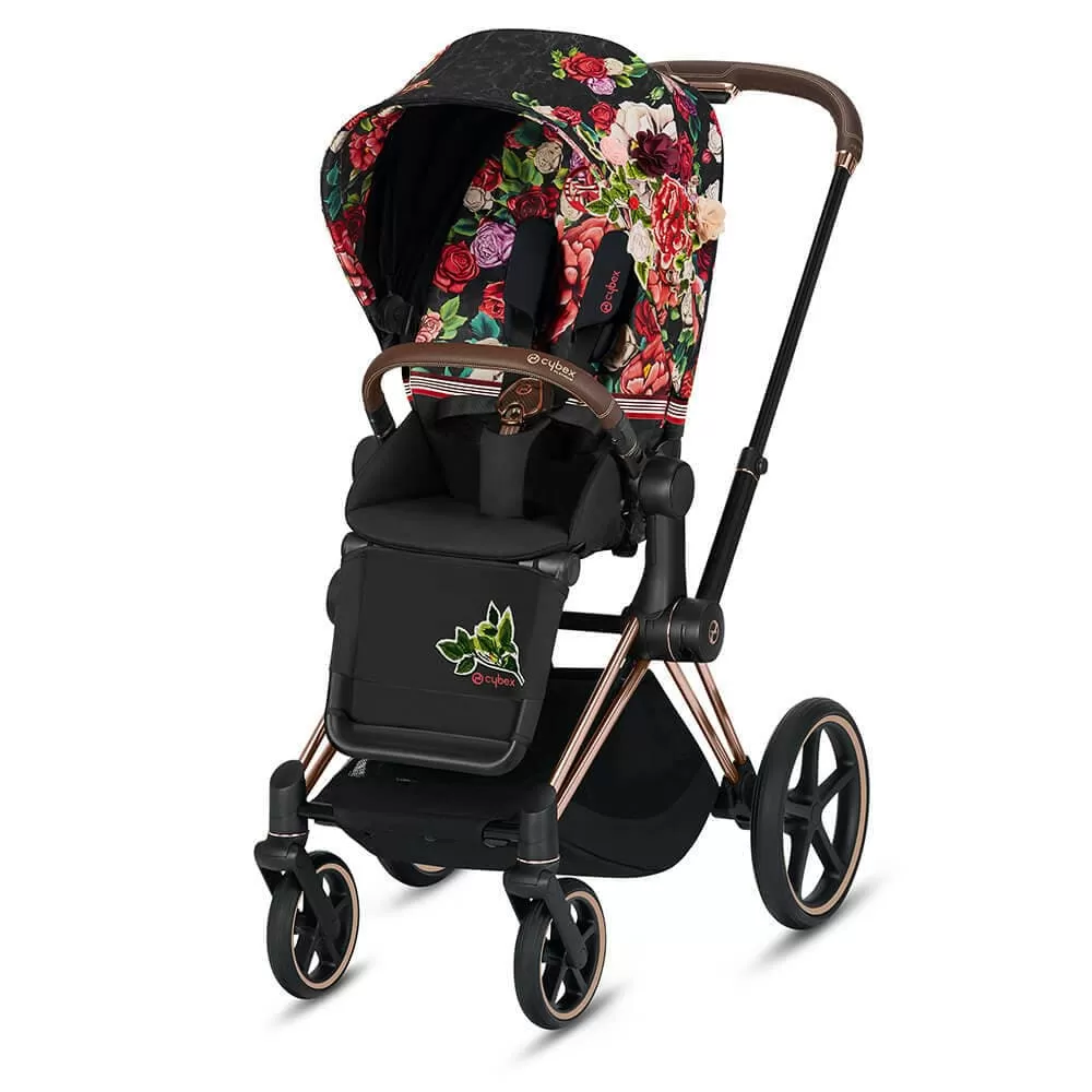Прогулочная коляска Cybex Priam III FE Spring Blossom Dark