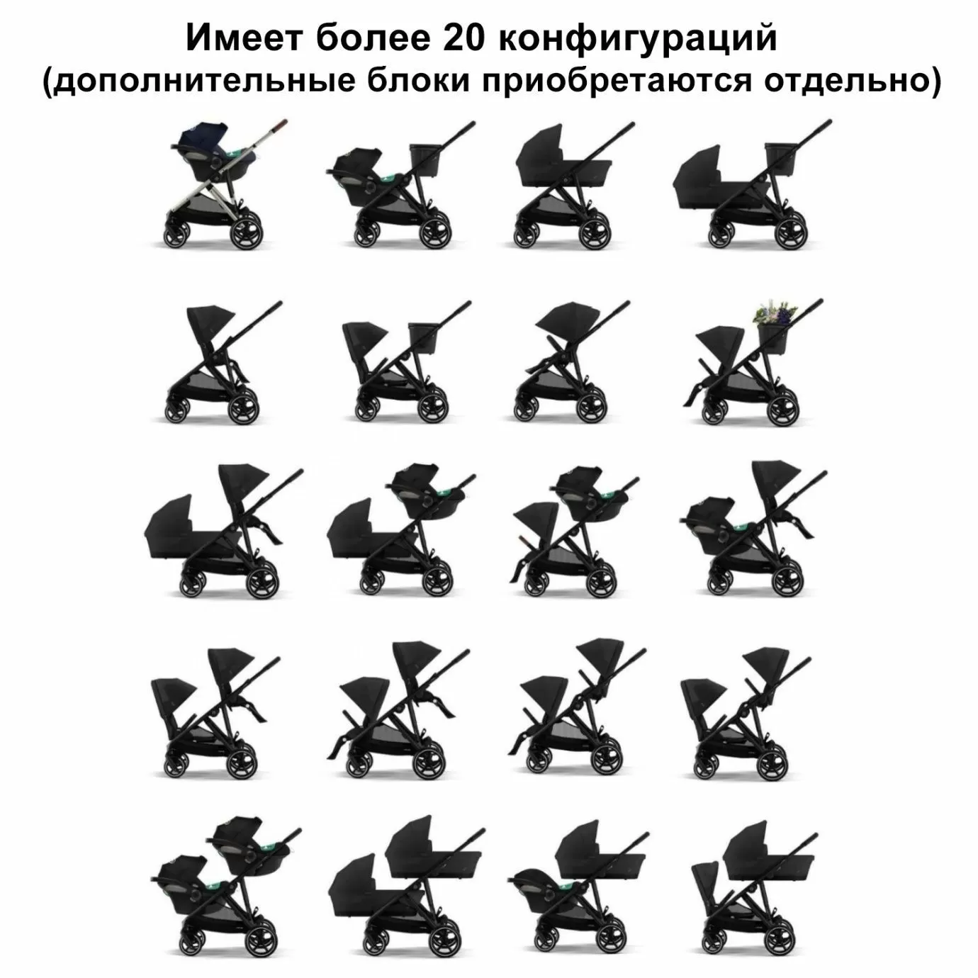 Коляска для погодок Cybex Gazelle S BLK 2024