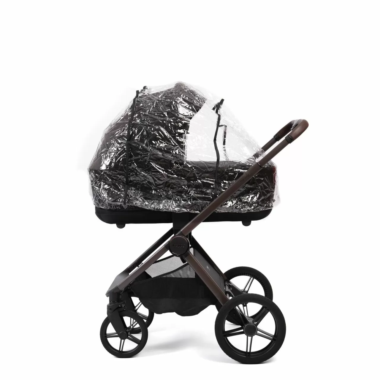 Коляска 2в1 Peppy Monaco Thermo Black (рама серо-коричневая)