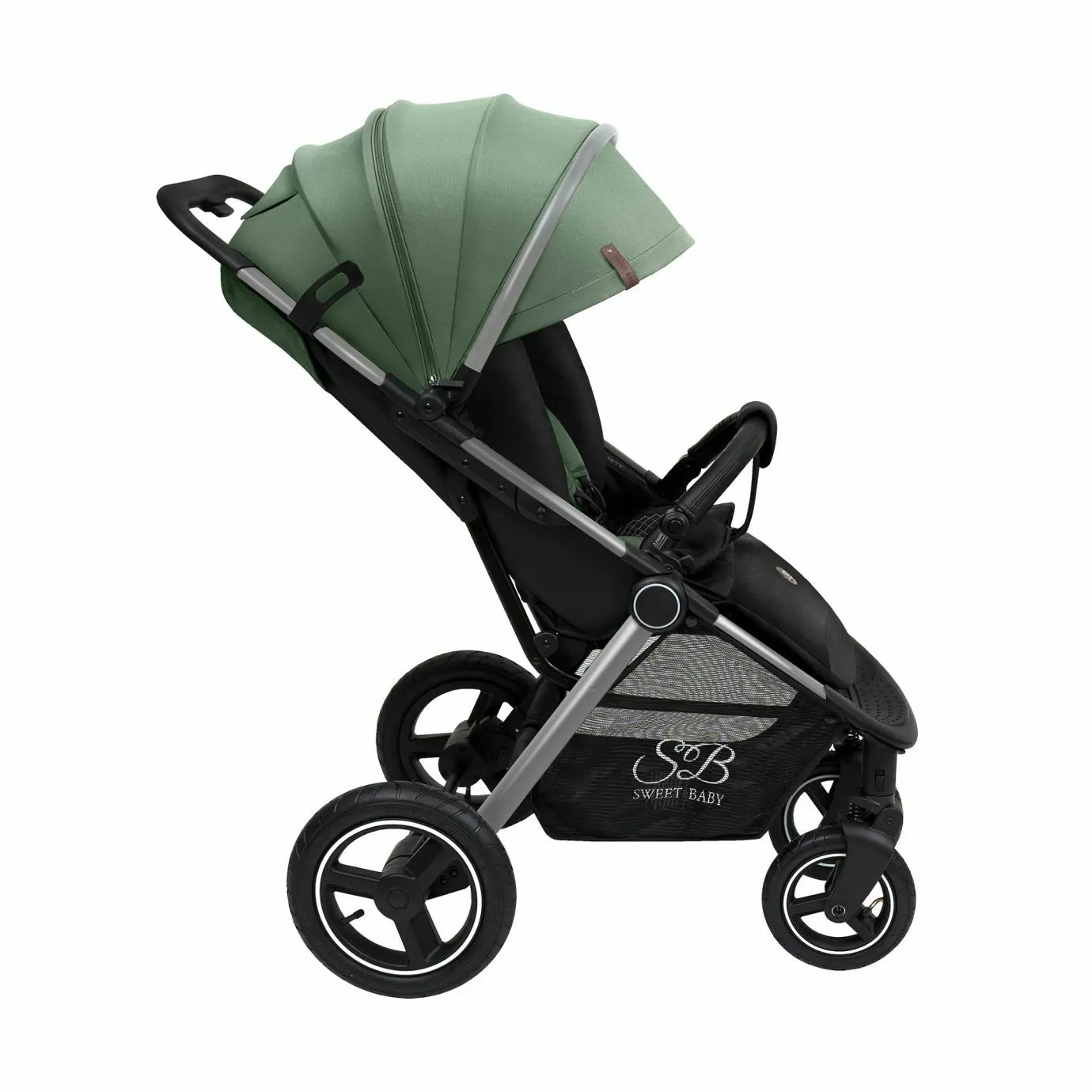 Прогулочная коляска Suburban Compatto Silver Green (Air)
