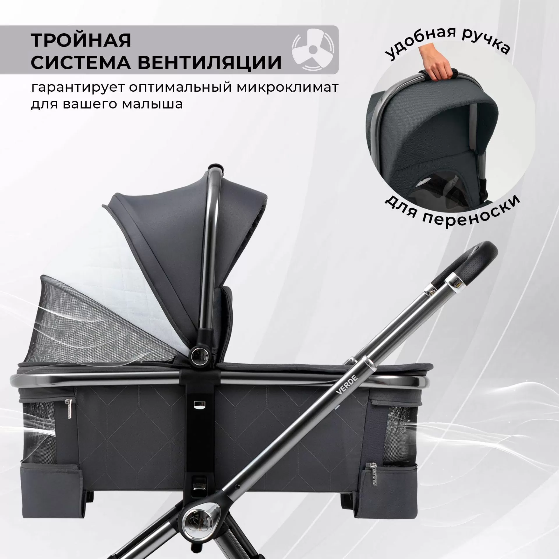 Коляска Sweet Baby Verde Silver Dark Grey