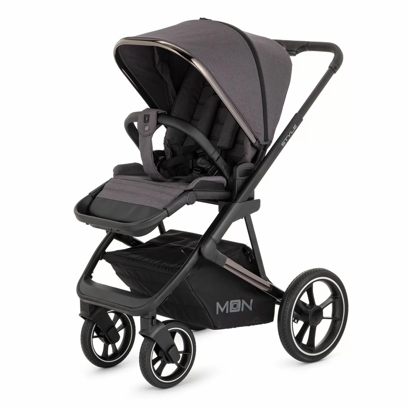 Коляска Moon Style Kombi 2 в 1 Black/Chrome-Anthrazit 2023