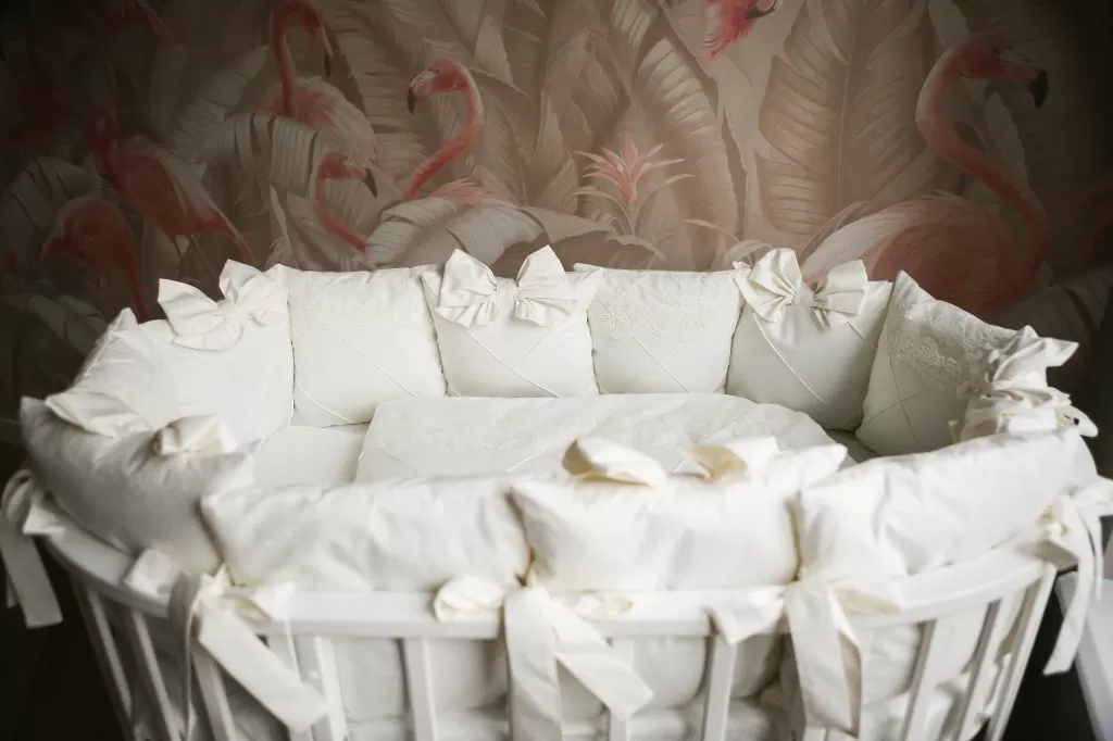 Комплект 17 предметов ""Classico" молочный сатин / кружево"