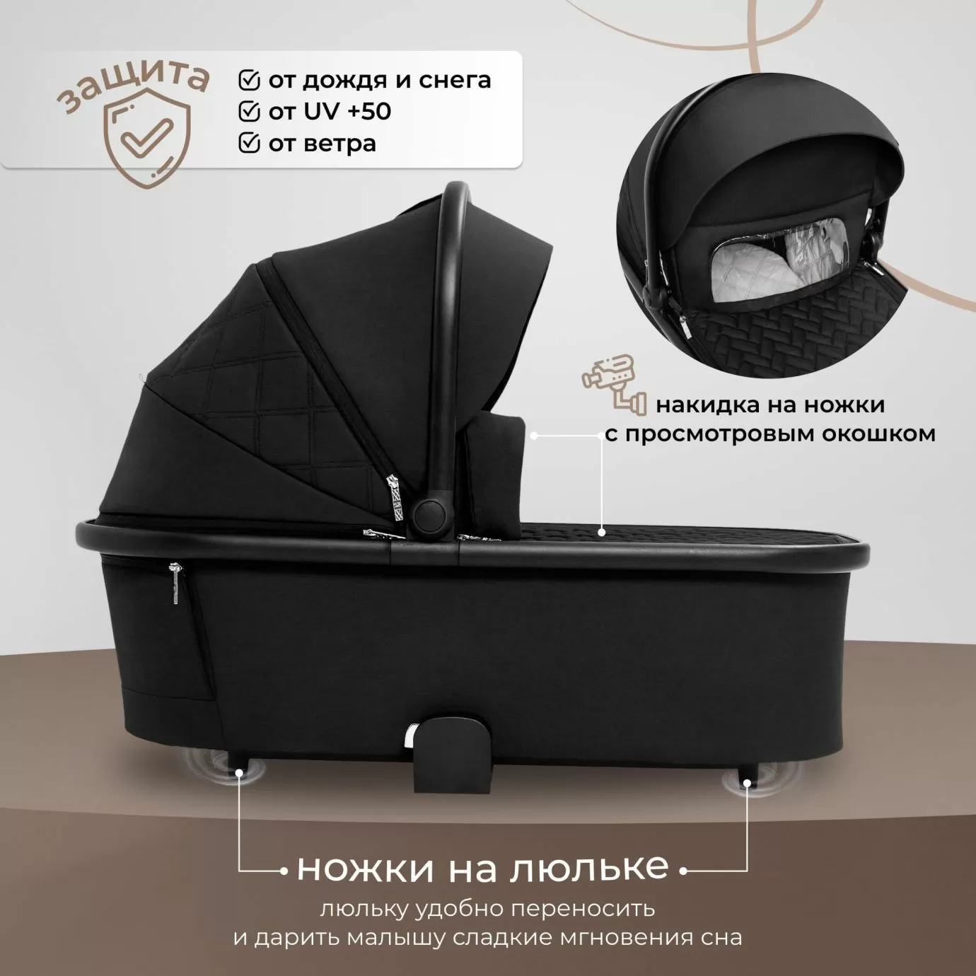 Коляска Sweet Baby Porto Black