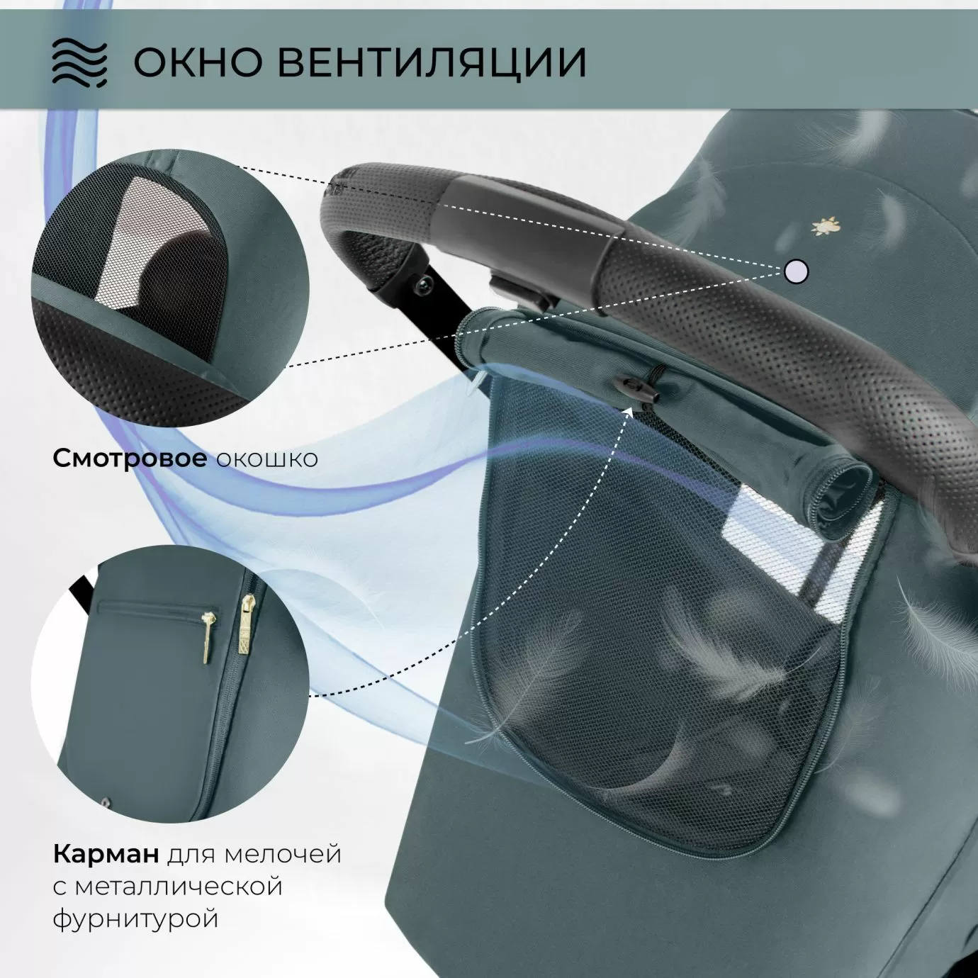 Прогулочная коляска Aura Green