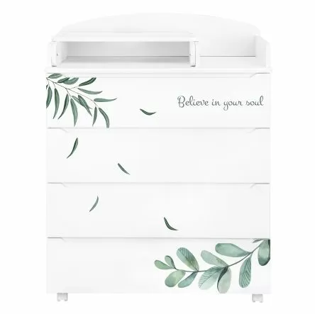 Комод Indigo Green Line 800/4 с пеленальным столиком травинки