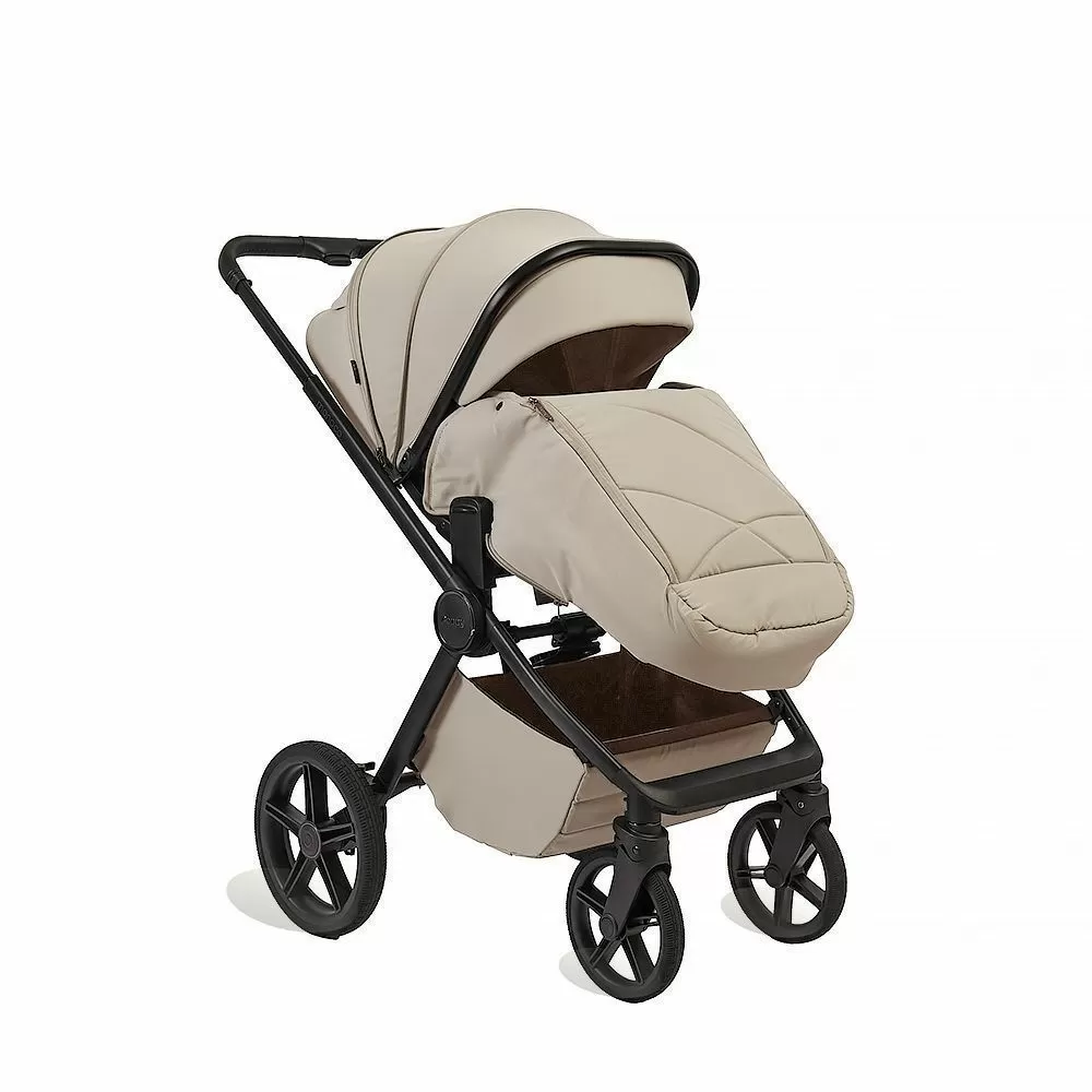 Коляска 2в1 Peppy Monaco Plus Sandstone (рама черная)