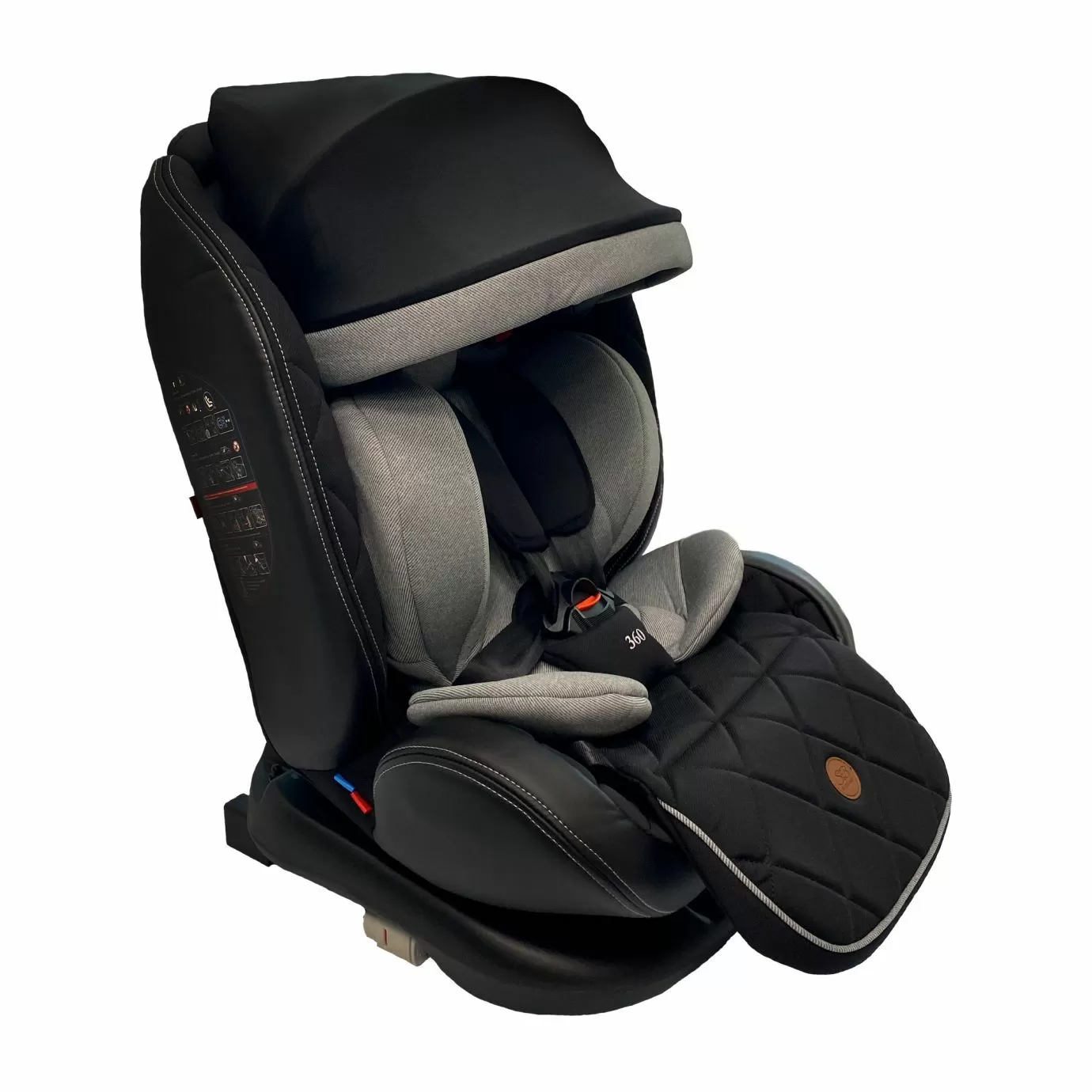 Автокресло поворотное группа 0123 (0-36) Suburban 360 Isofix Gray