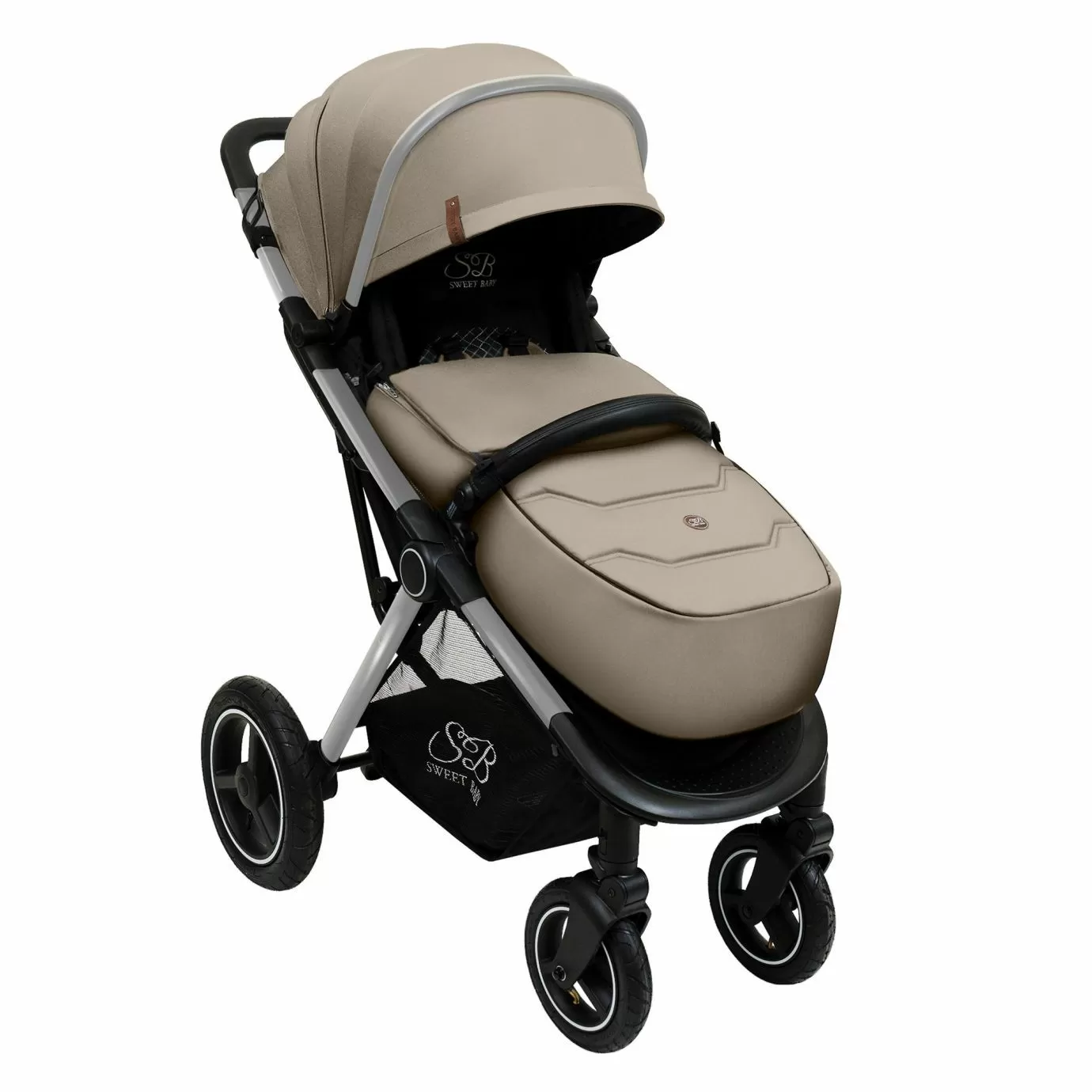 Прогулочная коляска Suburban Compatto Silver Beige (Air)