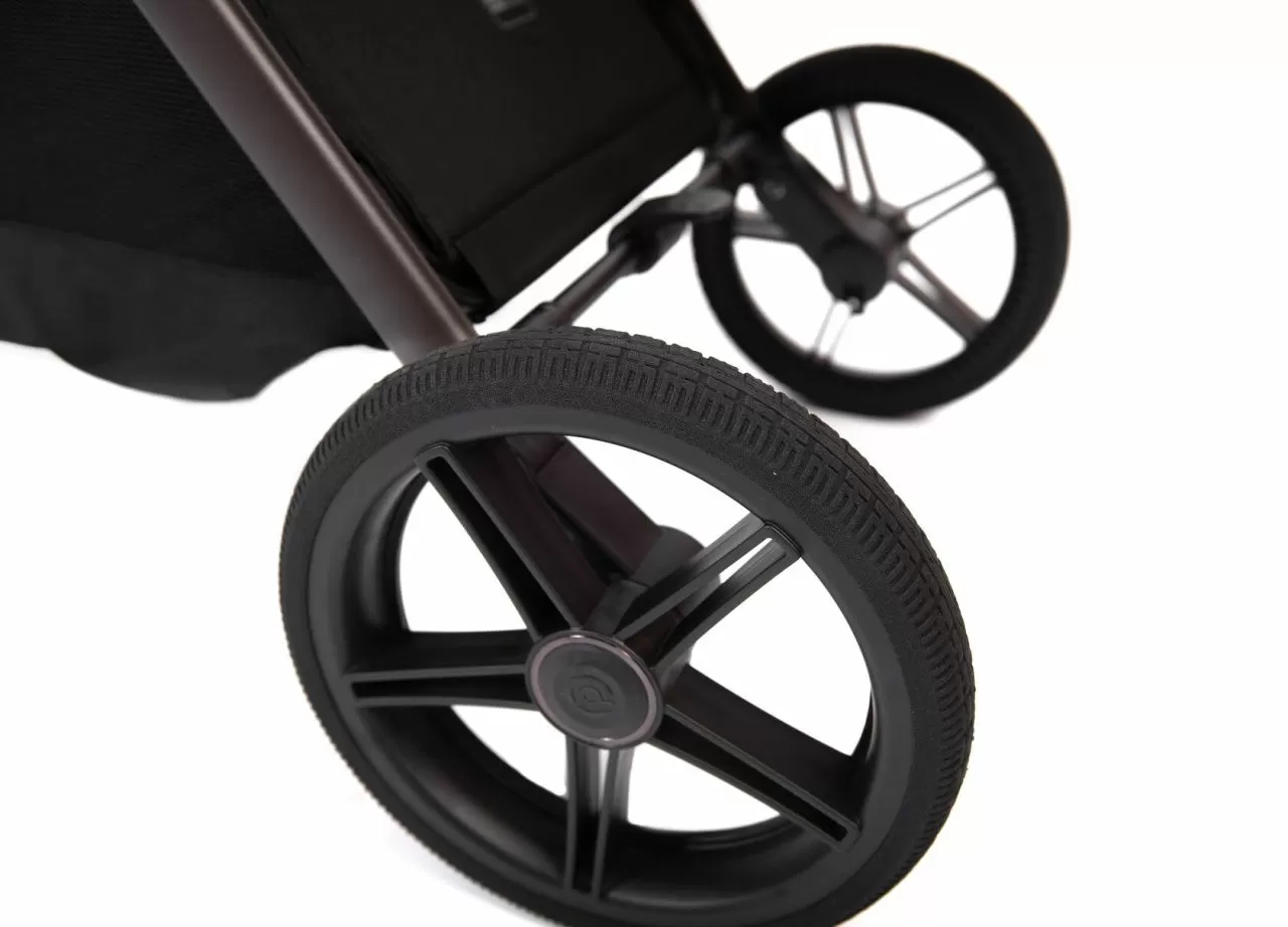 Коляска 2в1 Peppy Monaco Thermo Black (рама серо-коричневая)