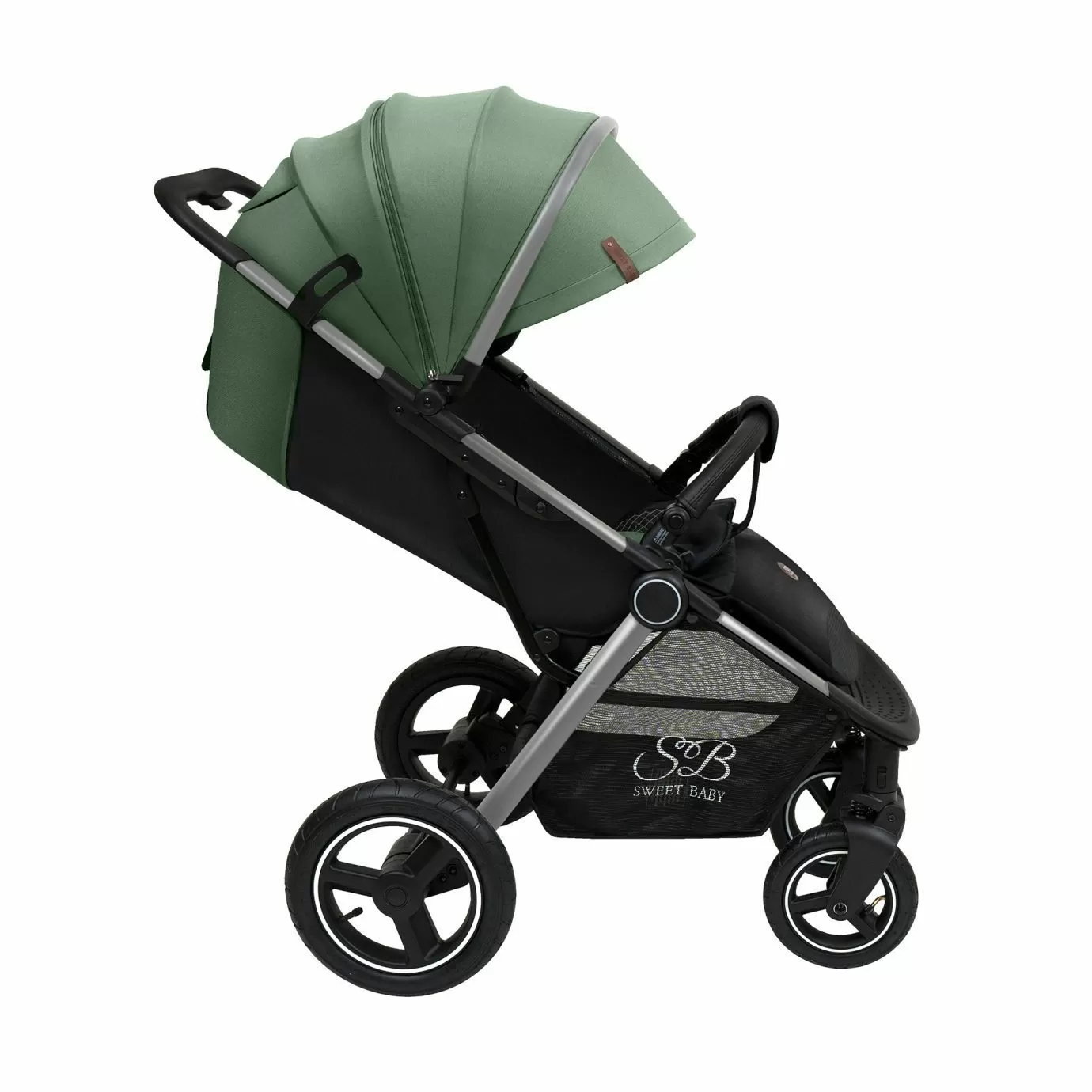 Прогулочная коляска Suburban Compatto Silver Green (Air)