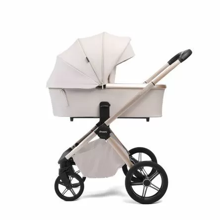 Коляска 2в1 Peppy Monaco Plus Beige (рама беж, шлифованный алюминий)