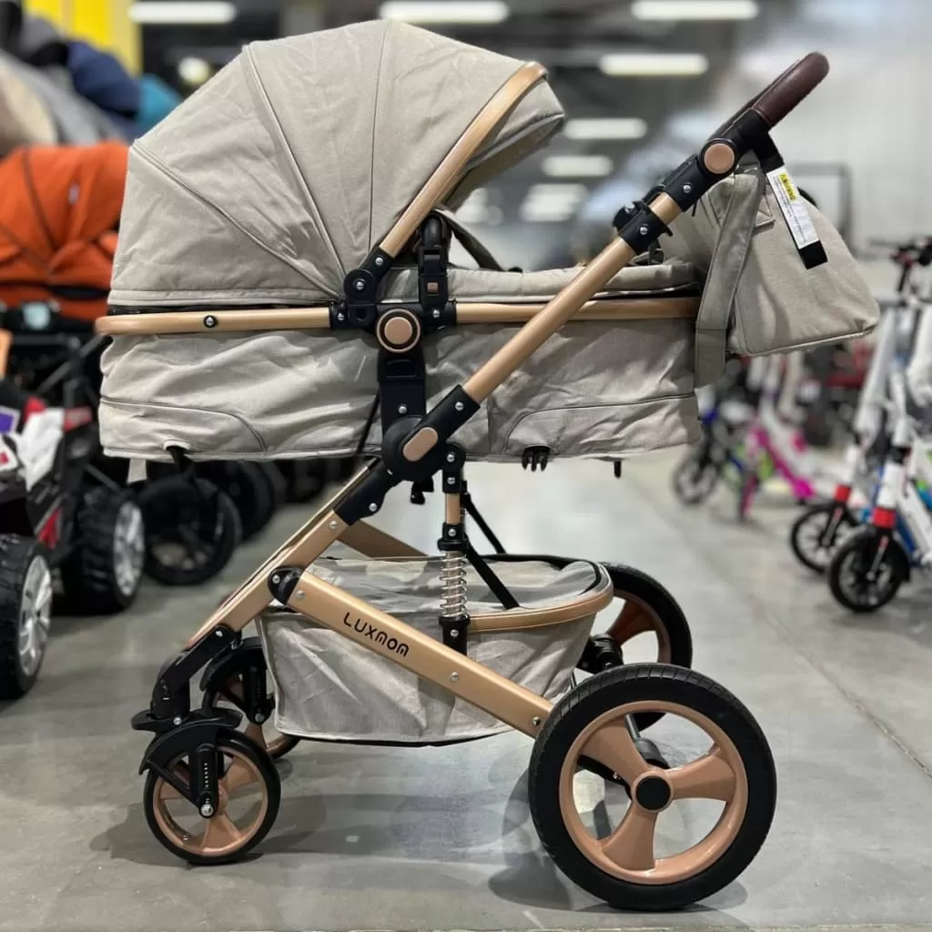 Коляска luxmom 518 2в1 бежевый