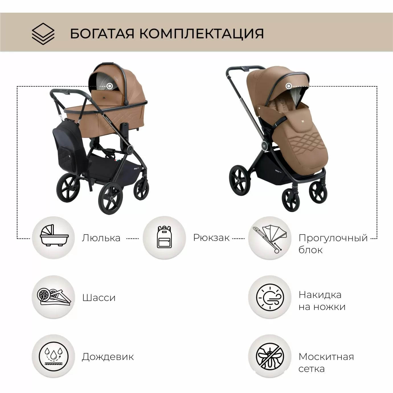 Коляска Elegante Chrome