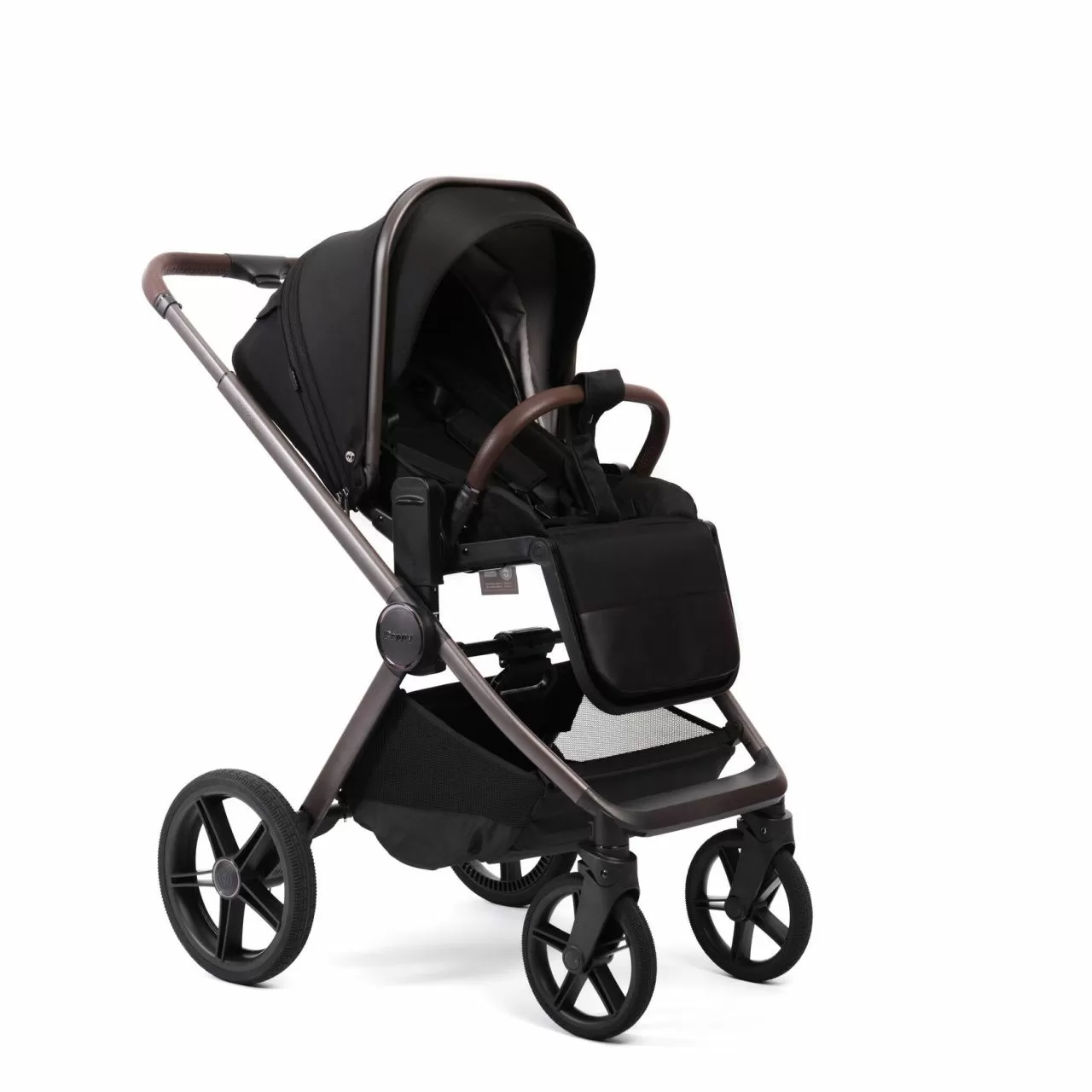 Коляска 2в1 Peppy Monaco Thermo Black (рама серо-коричневая)