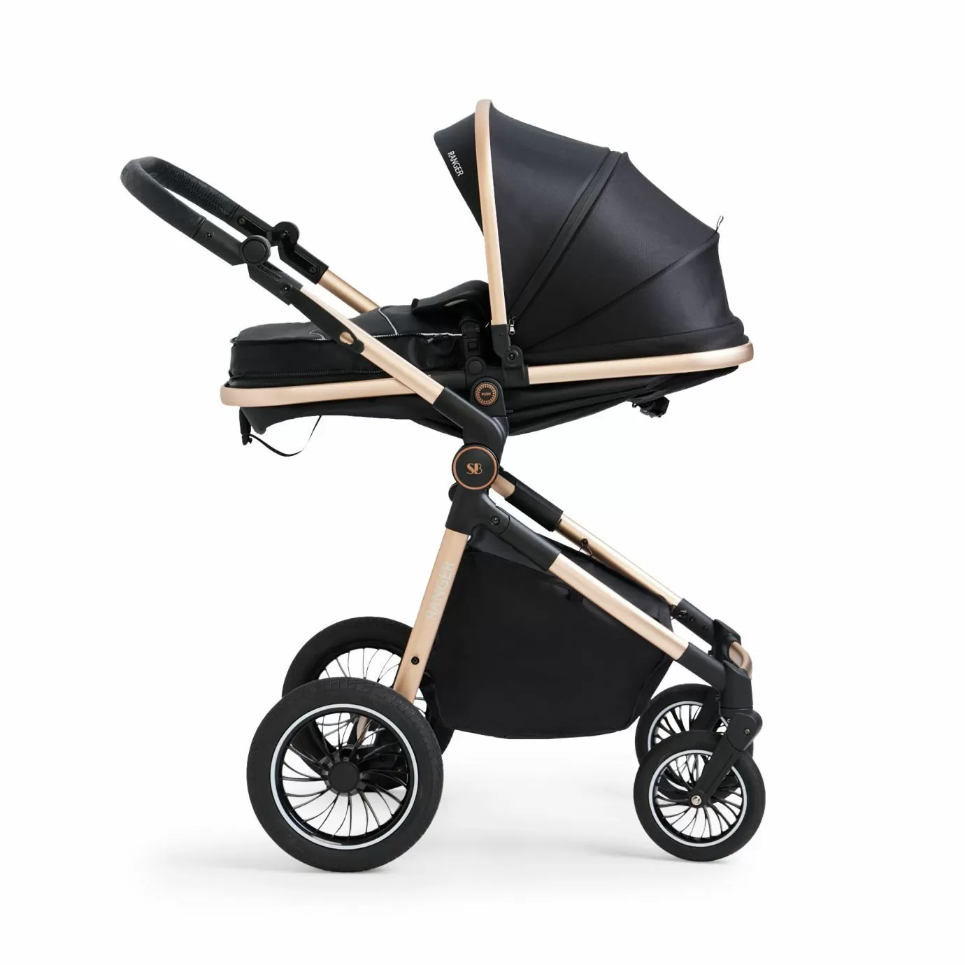 Коляска-трансформер 2в1 Ranger Black Gold