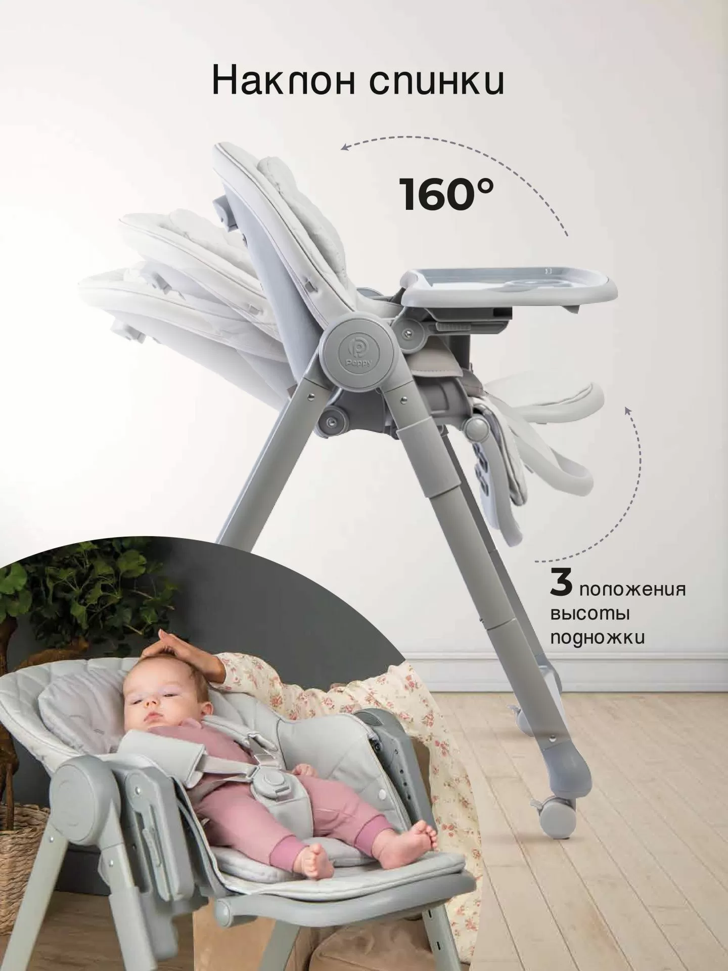 Стул для кормления Peppy Sommelier (Grey)