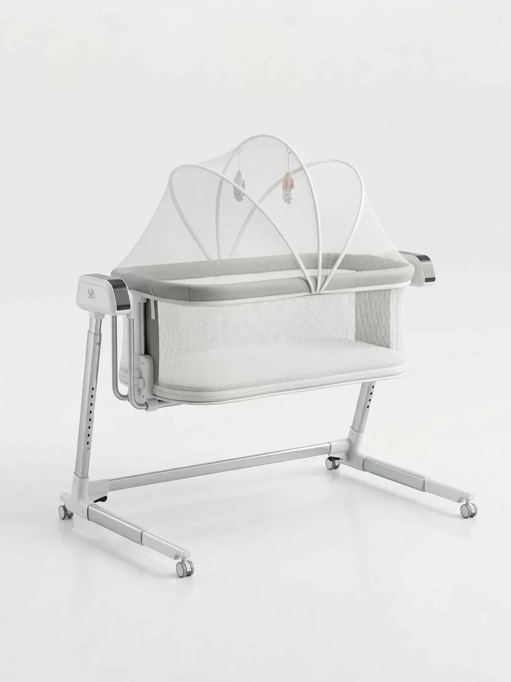 Колыбель приставная Sweet Baby Comfort белая/серая