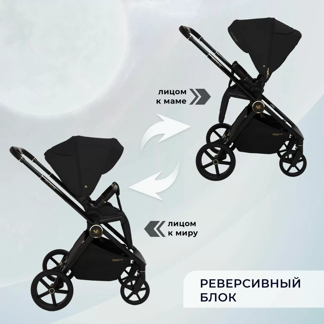 Коляска Sweet Baby Stella Plus Neo Black
