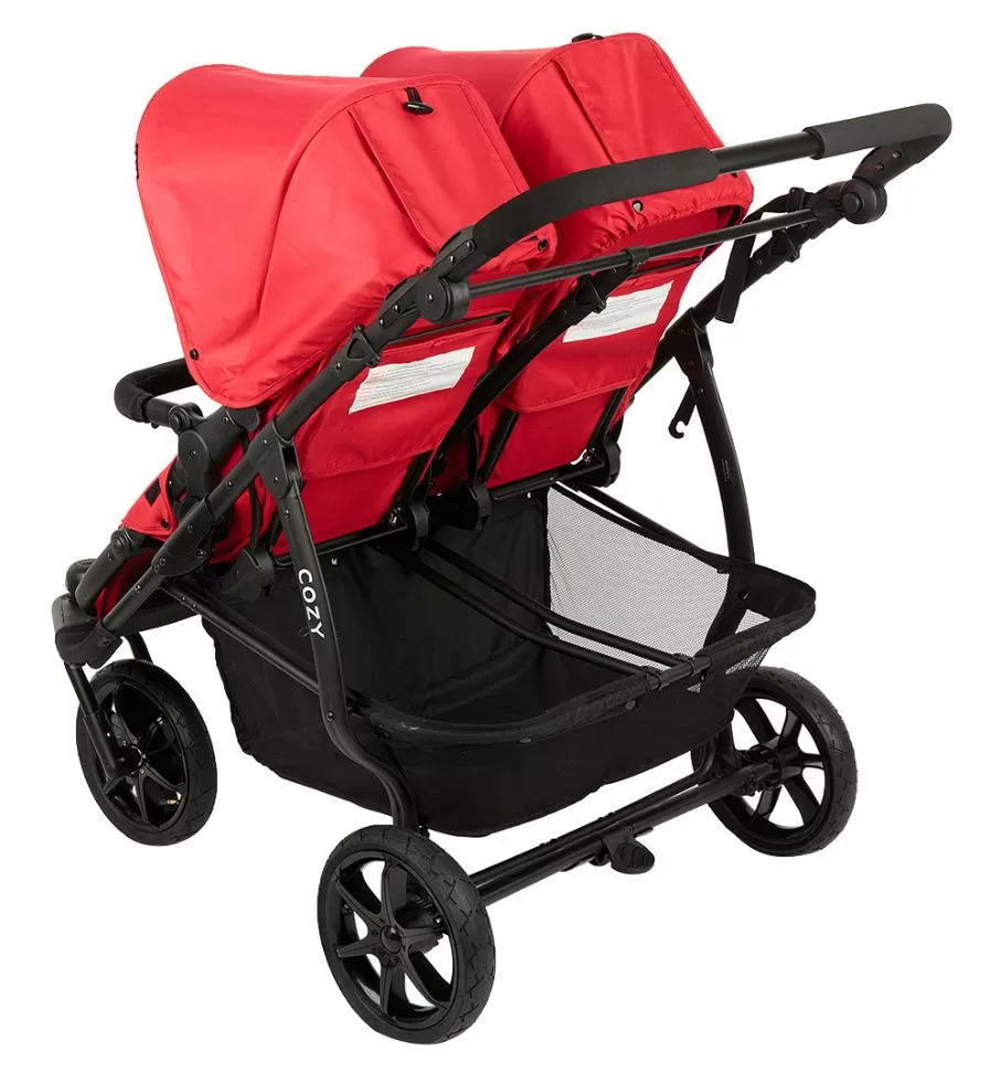 Коляска для двойни Cozy DOU прогулочный блок Red