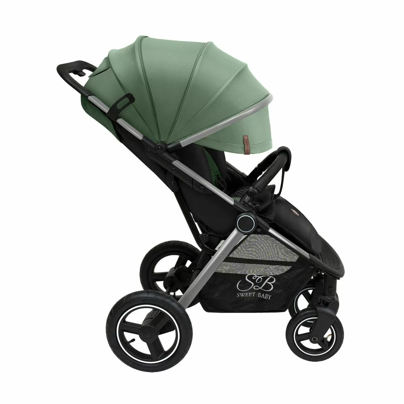 Прогулочная коляска Suburban Compatto Silver Green (Air)