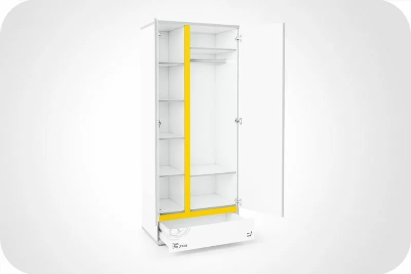 Шкаф Q-bix 31 КАМАРО белый