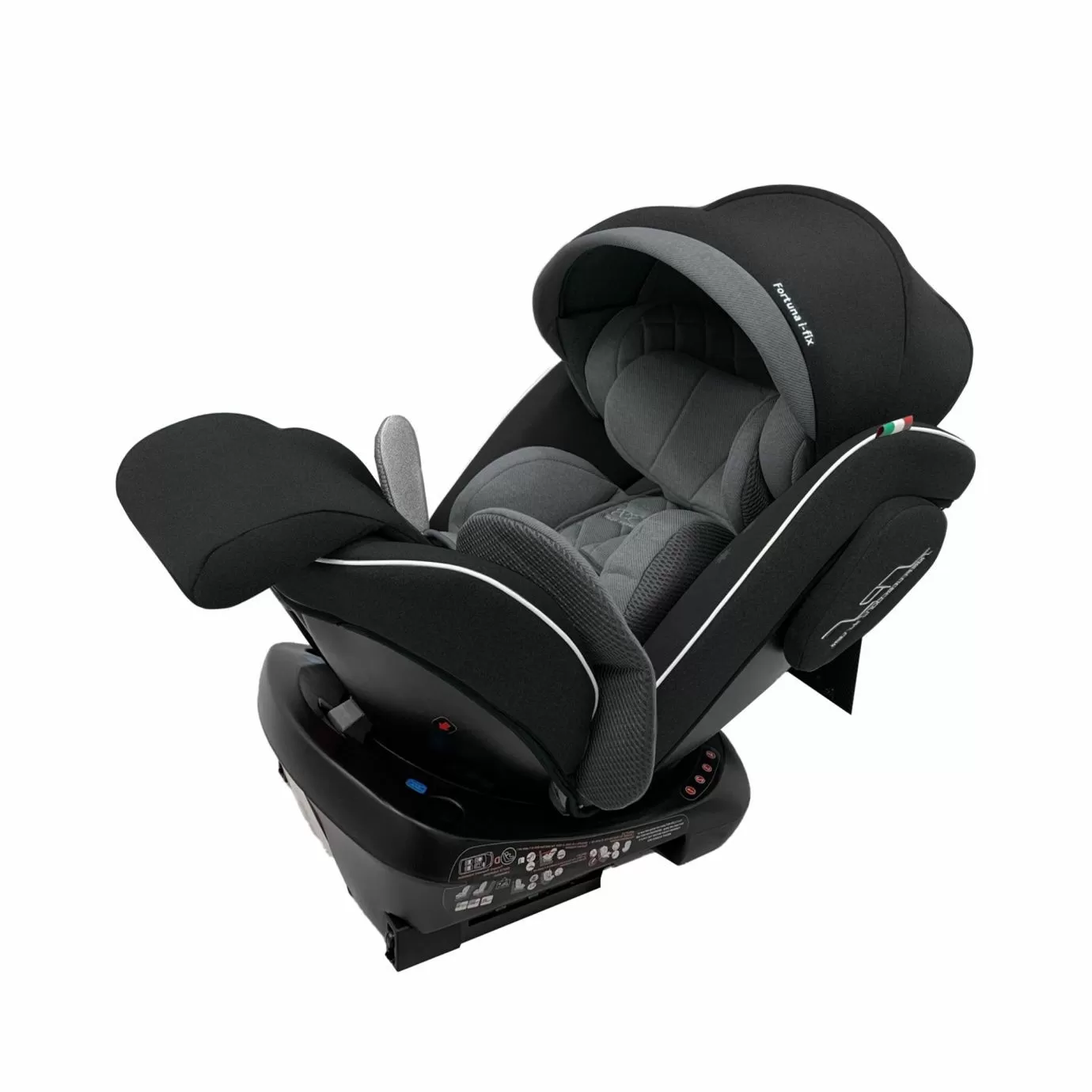 Автокресло группа 0123 (0-36) Fortuna 360 SPS Isofix Grey/Black