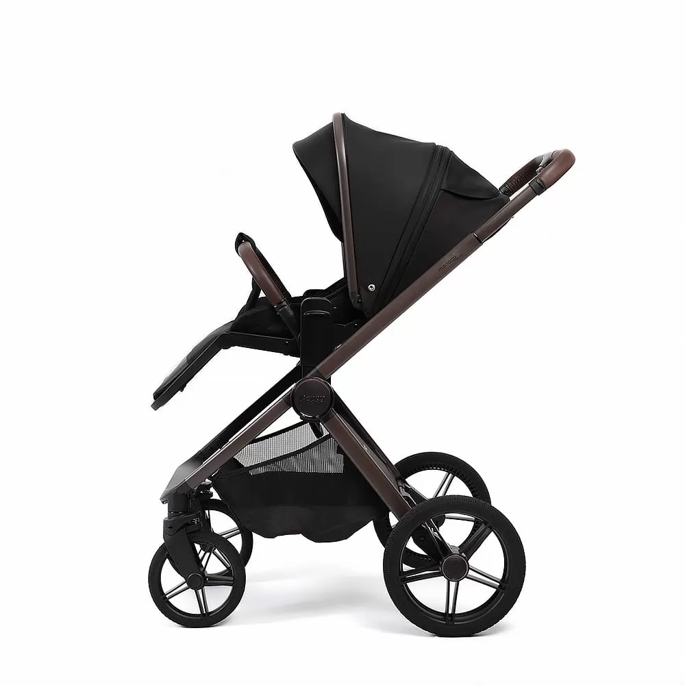 Коляска 2в1 Peppy Soho Black (рама шоколад)