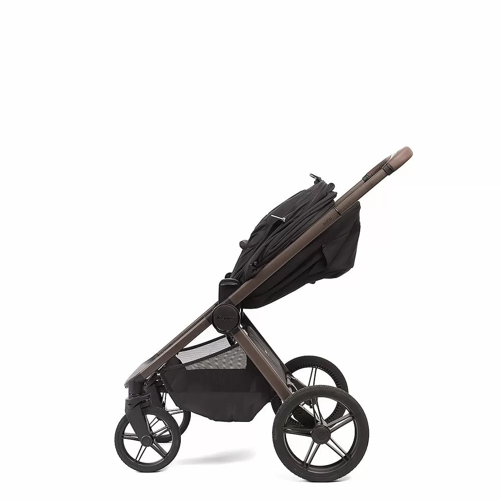 Коляска 2в1 Peppy Soho Black (рама шоколад)
