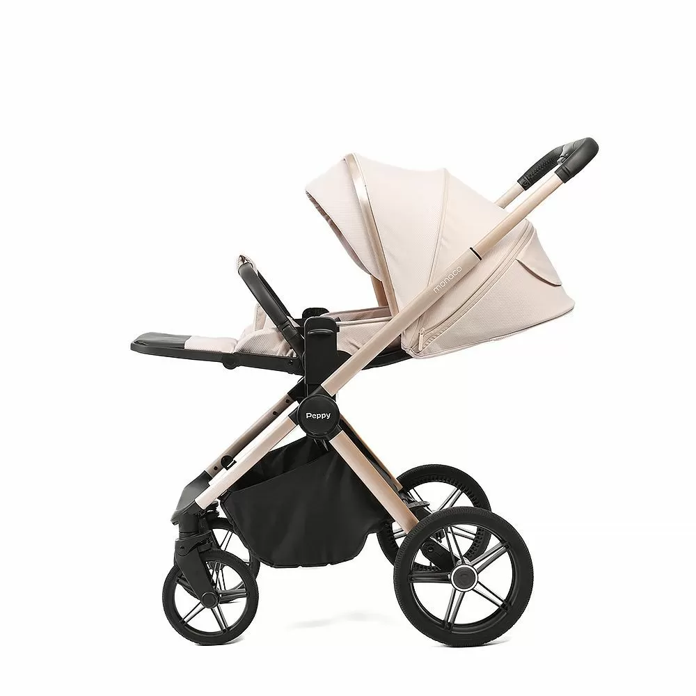 Коляска детская Peppy Monaco рама бежевая