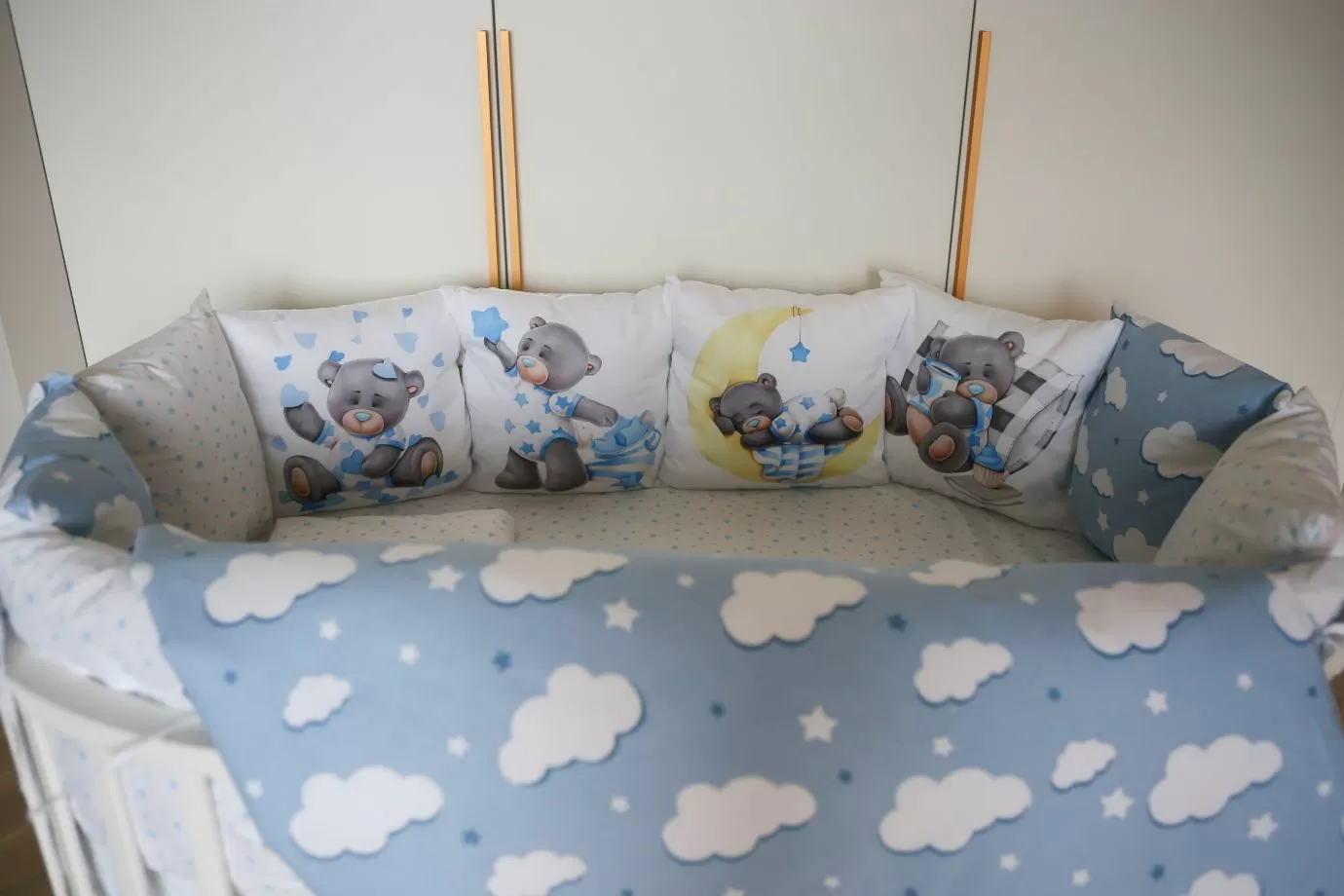 Комплект 17 предметов "малыш на луне голубой"