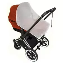 Универсальная черная москитная сетка на всю коляску Cybex