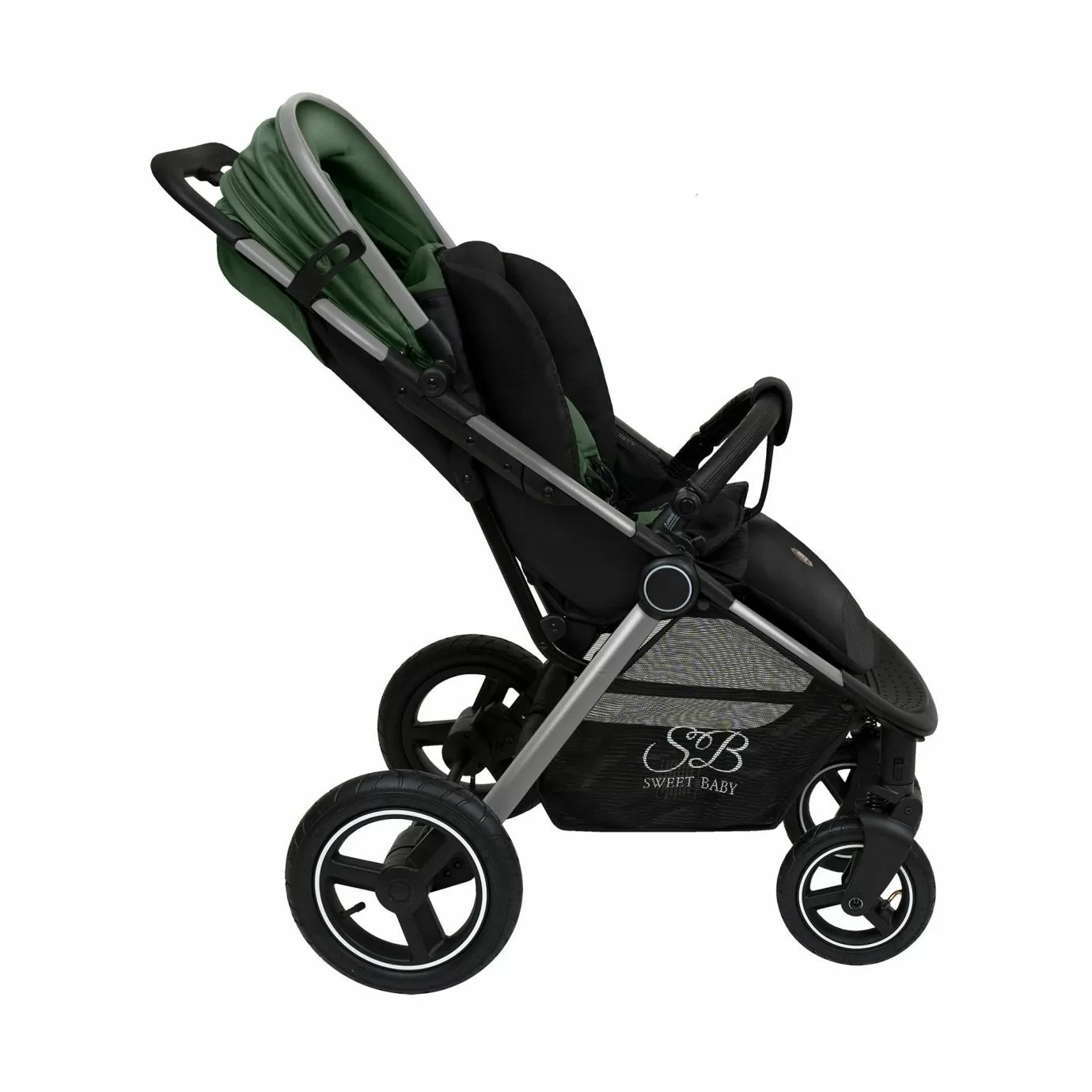 Прогулочная коляска Suburban Compatto Silver Green (Air)
