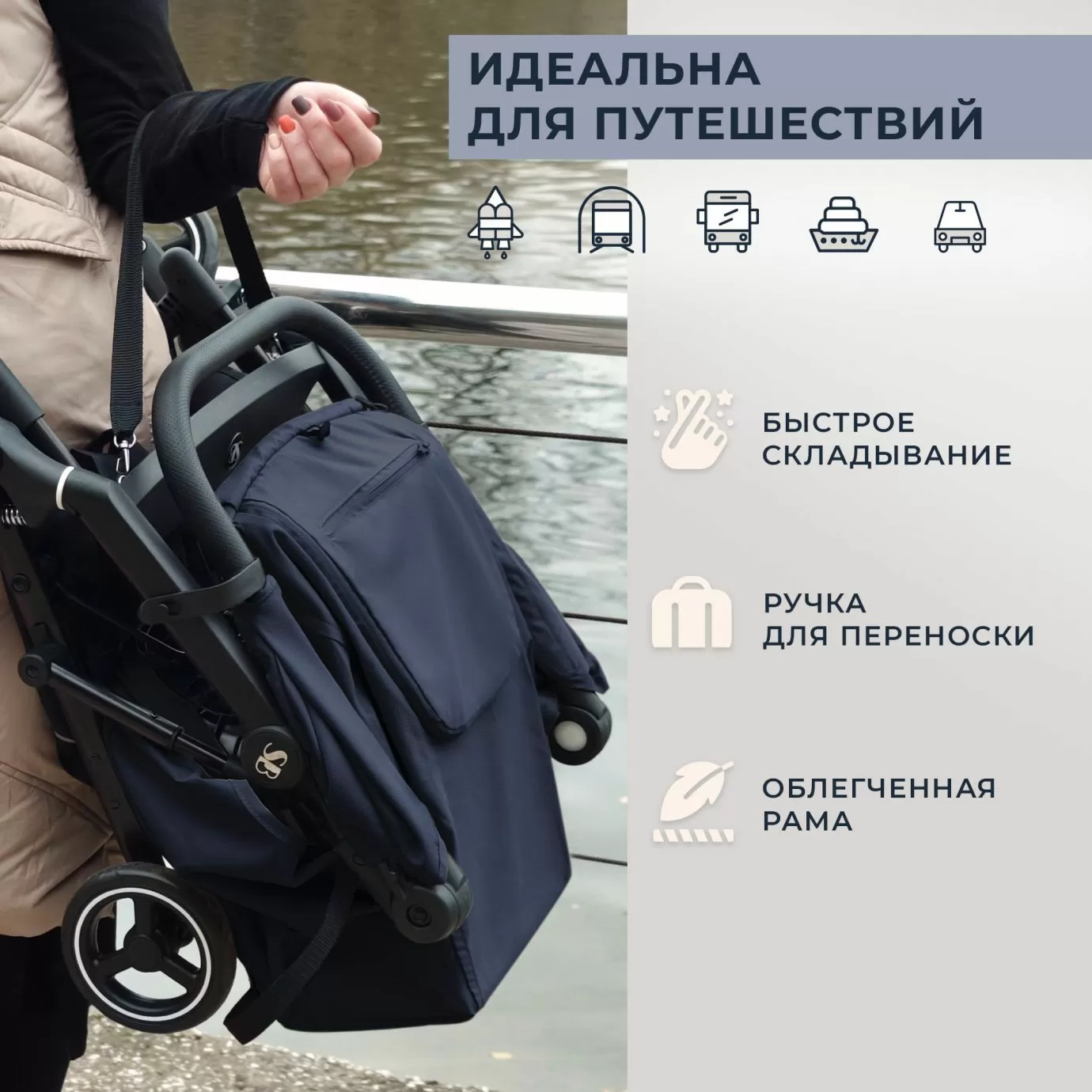 Прогулочная коляска Sweet Baby Grazia Blue