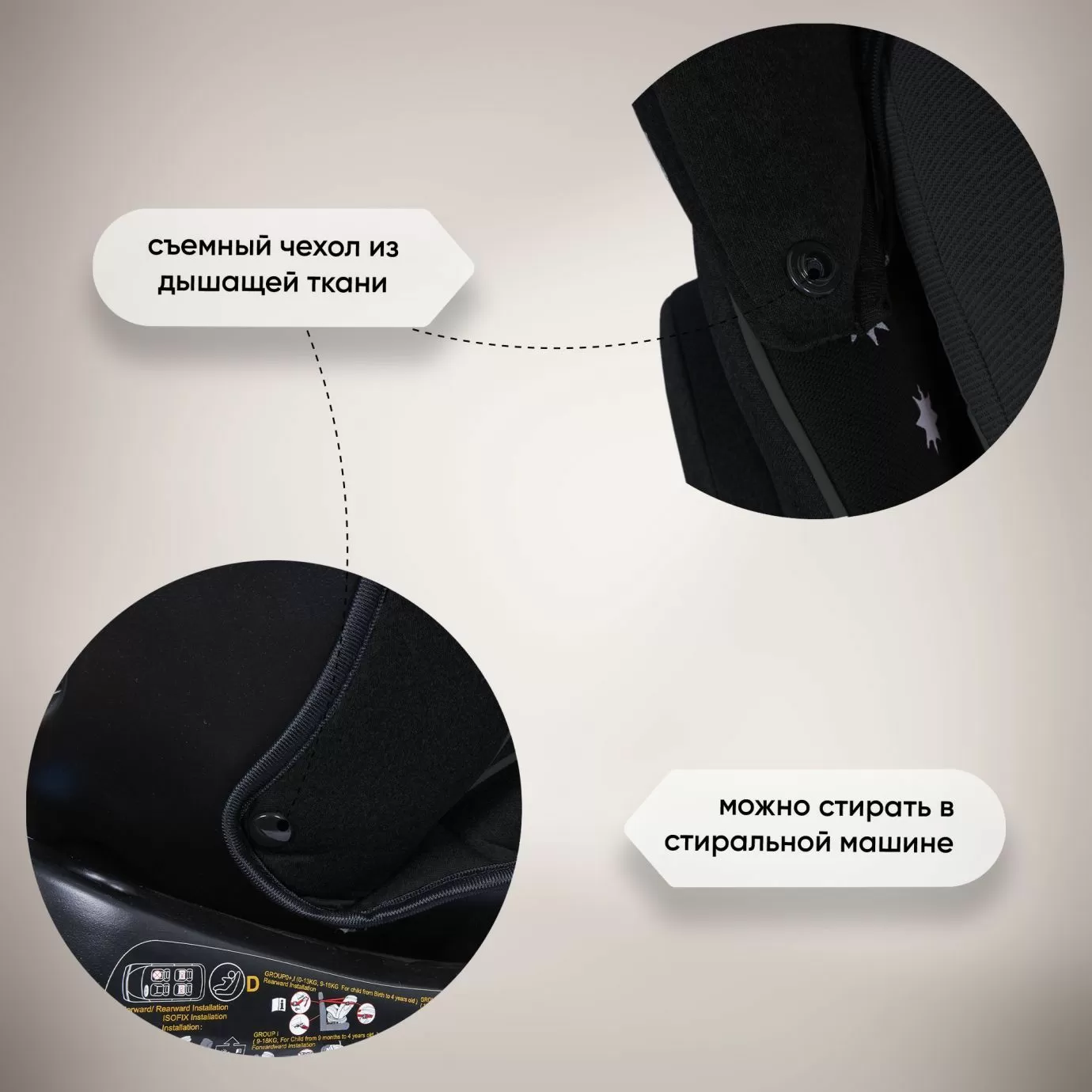 Автокресло группа 0123 (0-36) Fortuna 360 SPS Isofix Grey/Black